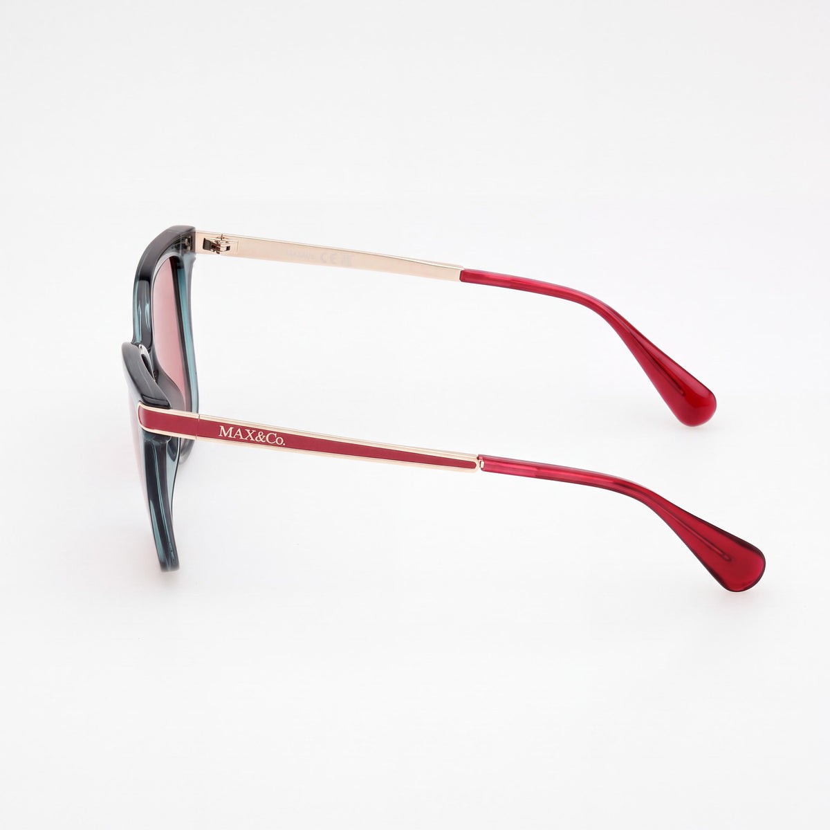 Max & Co. Modern Style Sunglasses for Women, Shiny Light Green Frame and Lenses, 55-16-140, Photo 3