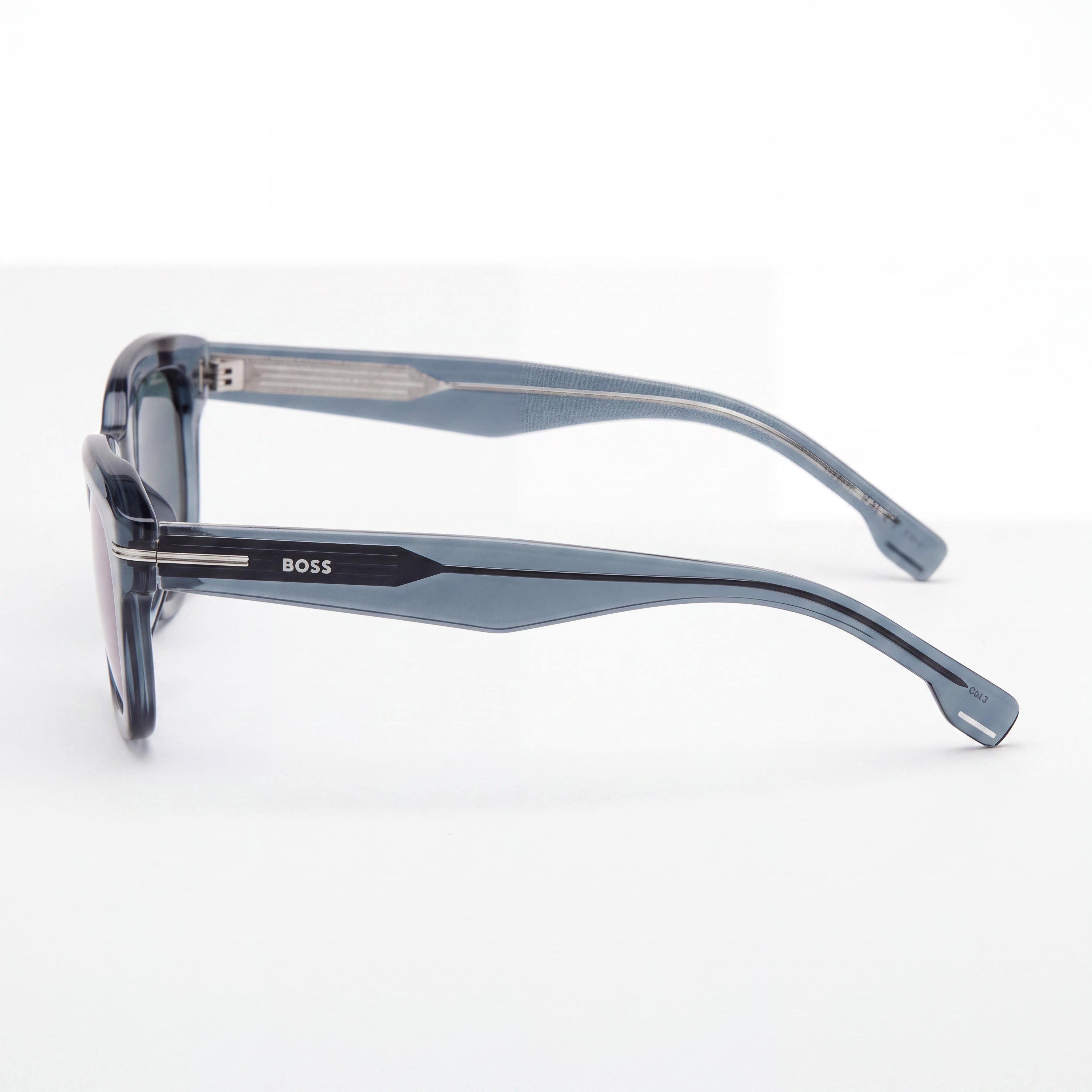 Gafas de sol rectangulares Hugo Boss para mujer Boss 1793/F/S de acetato gris ligeras con espejo verde de 53 mm, Photo 2