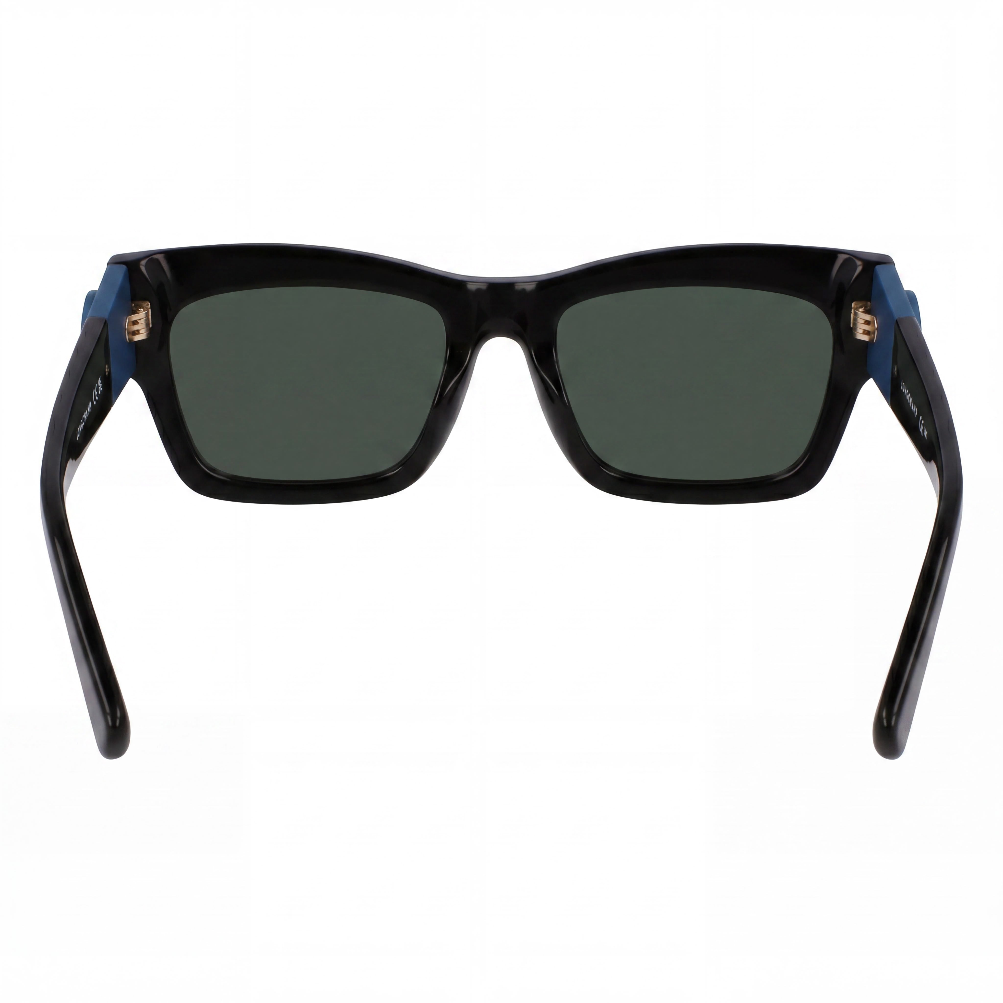 Longchamp Modern Men's Black Sunglasses: Black frame, black lenses, with 6mm lens width, 1mm bridge width, and 2mm temple length., Photo 3