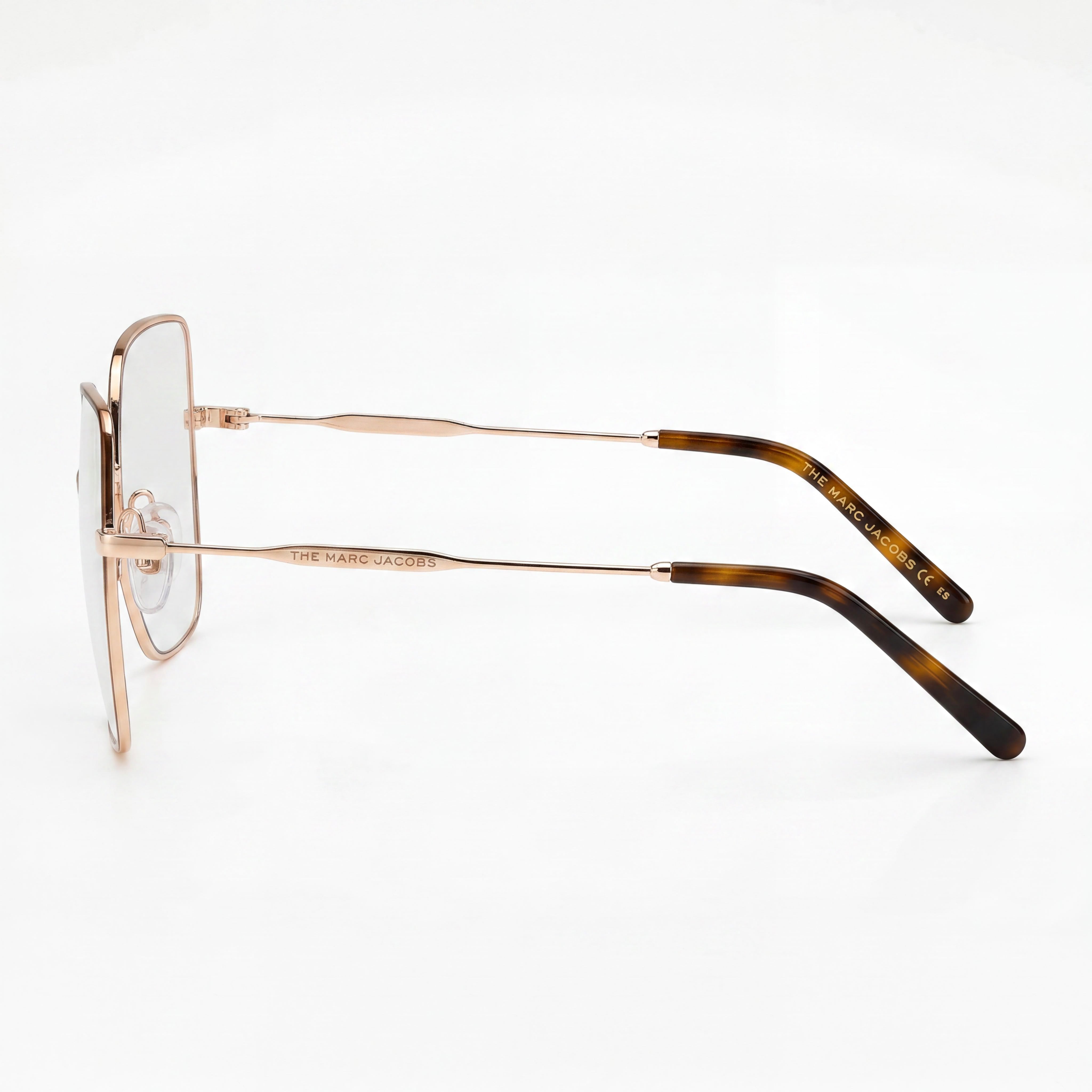 Gafas Marc Jacobs de metal dorado y marrón con montura ojo de gato y lentes de policarbonato para mujer, 57 mm, Photo 2