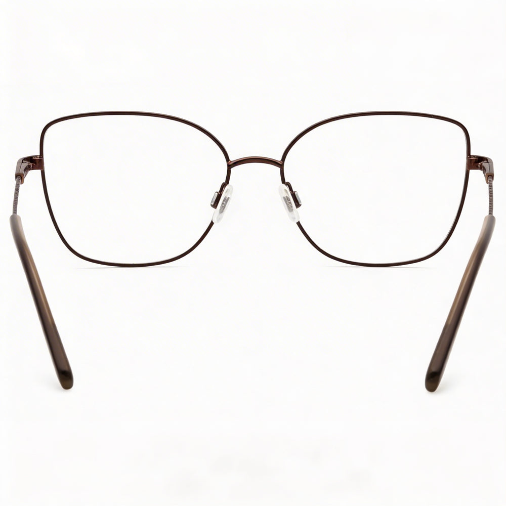 Anne Klein Ak5099 Men's Metal Frame Eyeglasses in Mocha, Lens Width 53mm, Bridge 16mm, Temple 145mm