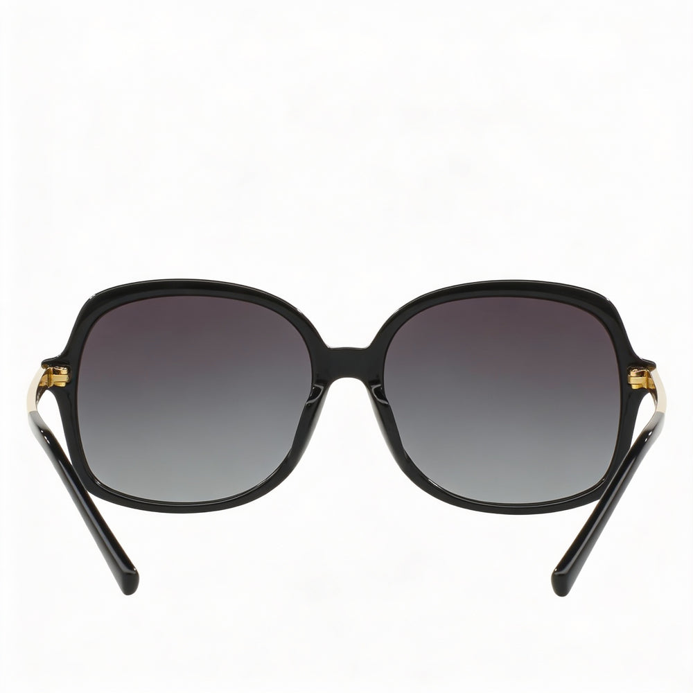 Michael Kors Mk2024 Adrianna I Unisex Black Gold Light Grey Shaded Composite Frame Light Grey Gradient UV Protection Sunglasses 57mm