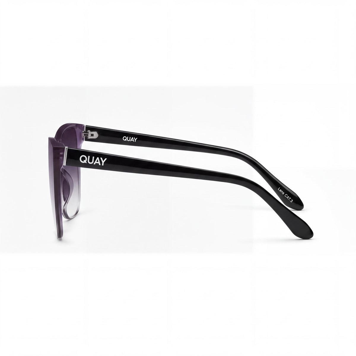QUAY AUSTRALIA Come Thru Women's Ivory Purple to Orange Gradient Grey UV Protected Sunglasses 144mm, Photo 3