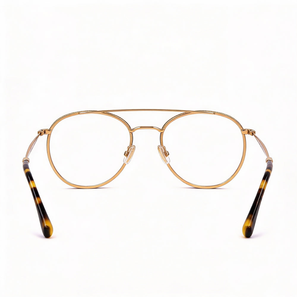 JIMMY CHOO Women's Crystal & Glitter Gold Stainless Steel Round Optical Glasses with Crystal Detail 51mm