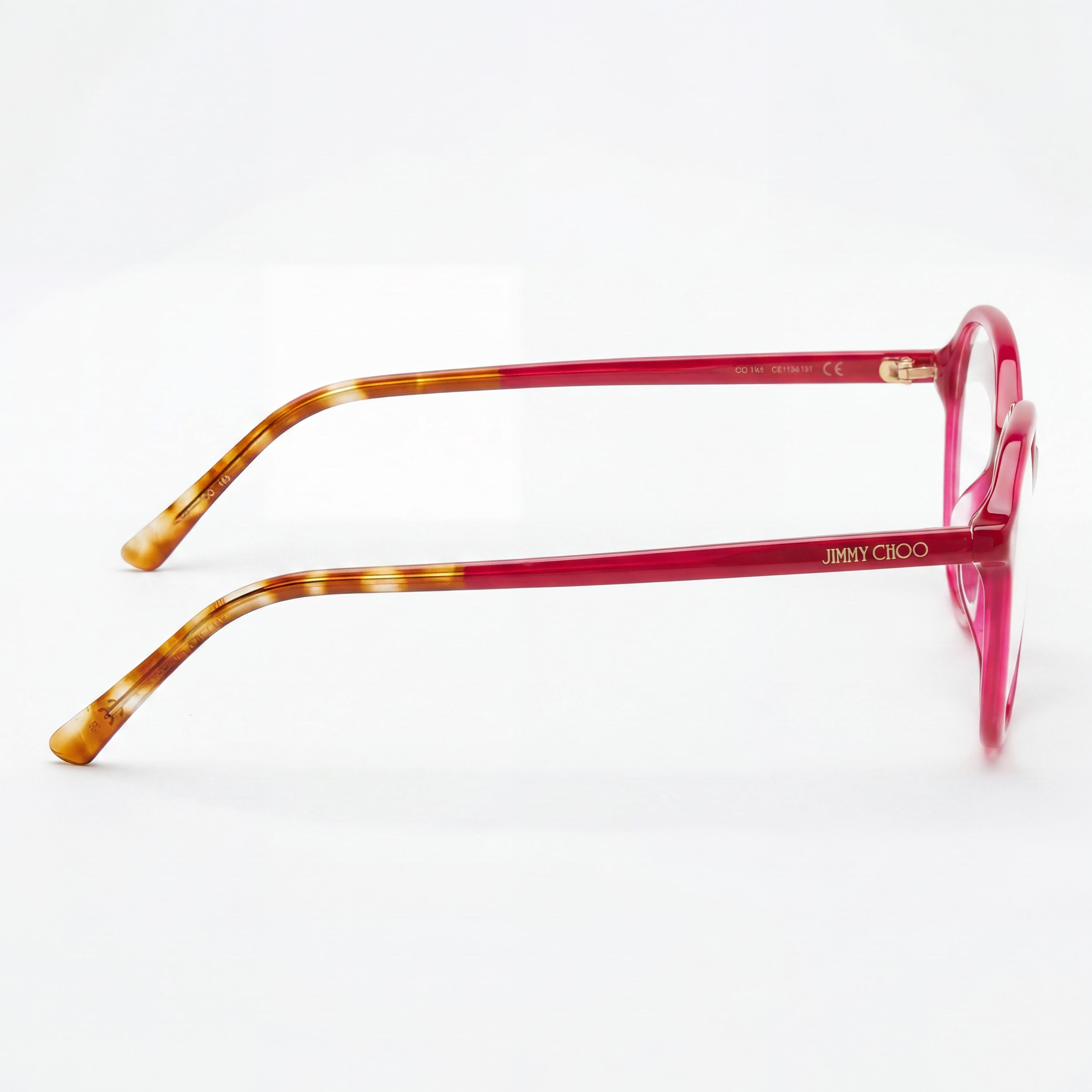 JIMMY CHOO Jc345/F Women's Acetate Optical Eyeglass Frames with Demo Plastic Lenses, Lens Width 52mm and Bridge Width 17mm, Photo 3