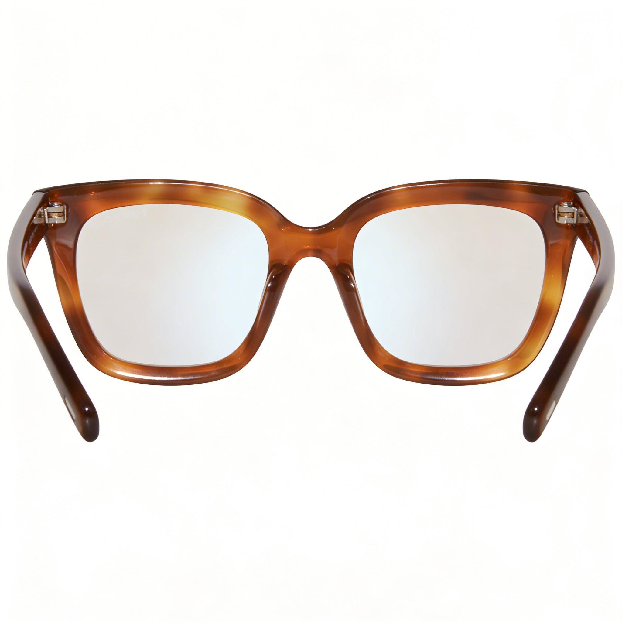 Gafas de sol Tom Ford TF5880-B para mujer, de plástico pantografiado, brillante, transparente, ámbar, con bloqueo de luz azul, montura completa, cuadradas, 51 mm, Photo 3