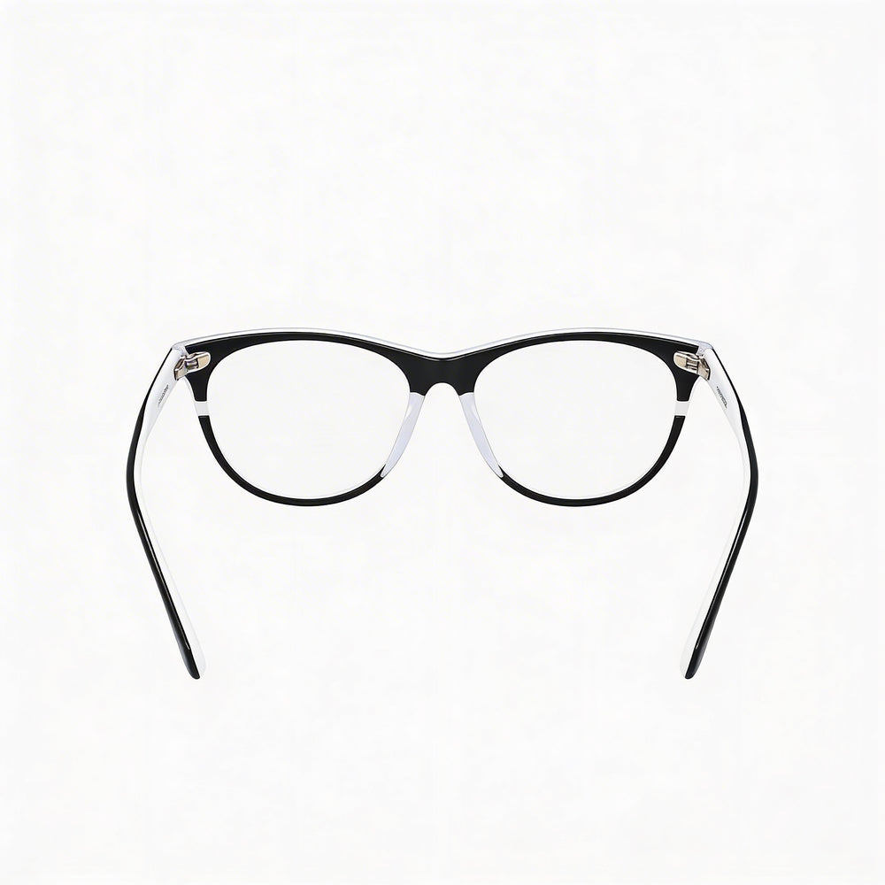 Calvin Klein Ckj20641 Gafas de hombre con montura de metal blanco y negro con lentes de 53 mm