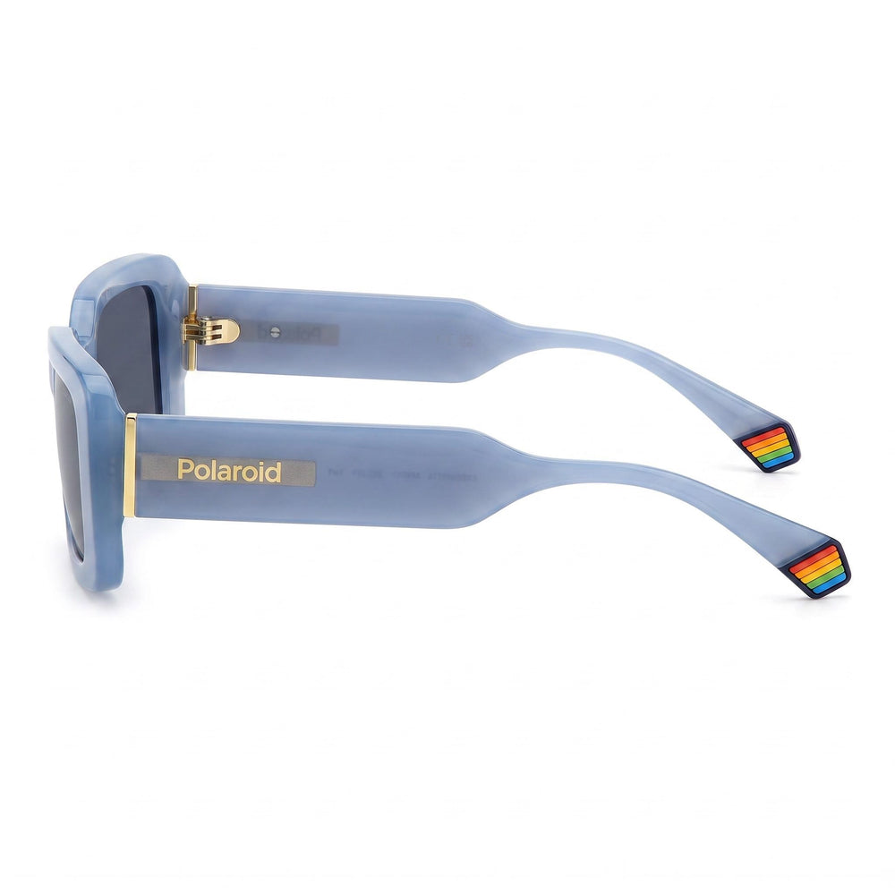 Gafas de sol polarizadas de policarbonato para mujer Polaroid Eyewear Classic PLD 6208/S/X, color azul cielo, con protección UV, 52mm