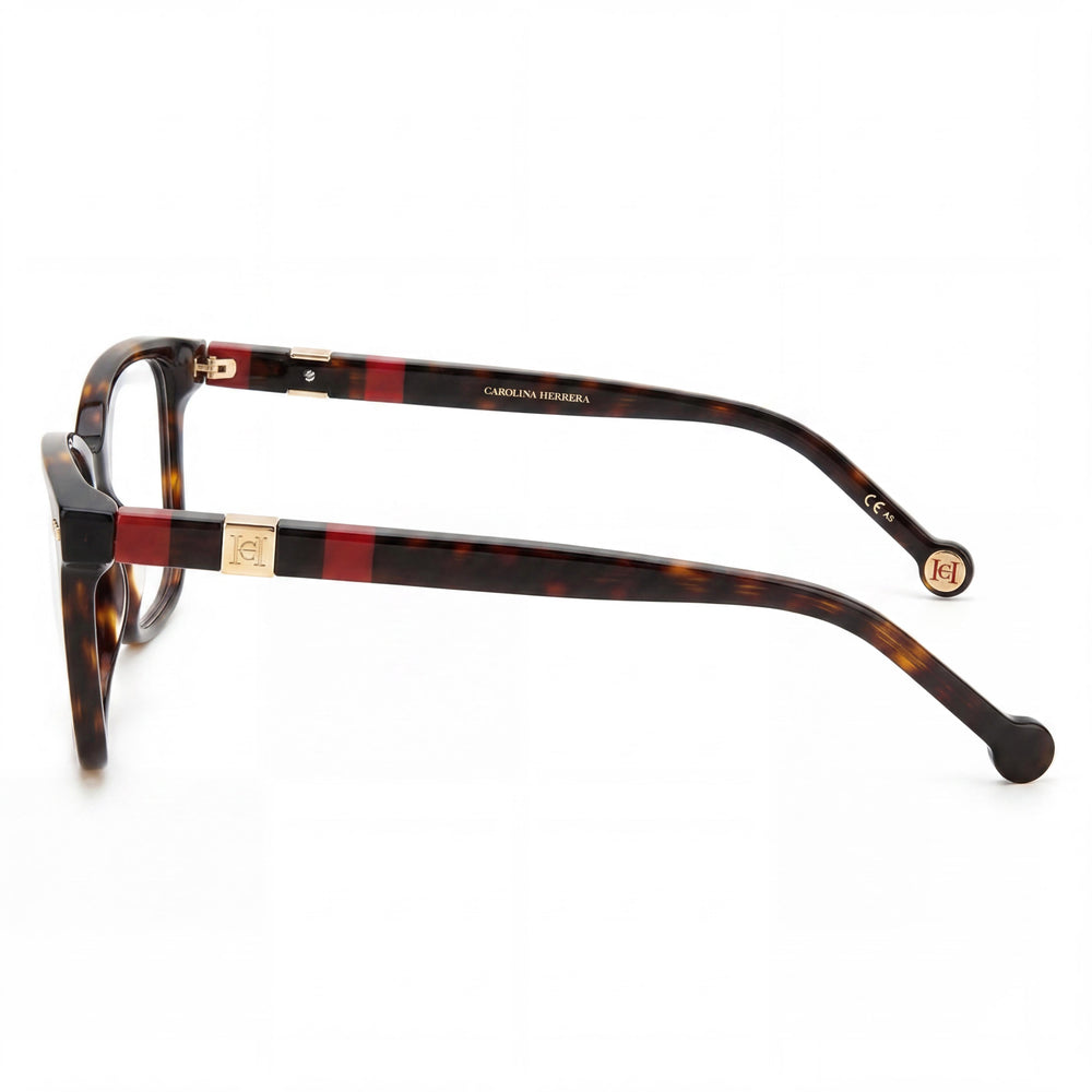 Carolina Herrera Her 0108 Modern Style Women's Acetate Frame glasses with Havana Red Polycarbonate Lenses 54mm