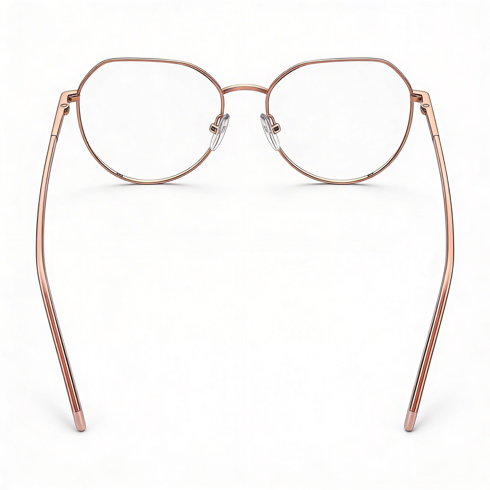 Love Moschino Logo Pill Women's Gold Copper Metal Optical Frames 54mm - Clear Demo Lenses, Prescription Ready, Photo 3