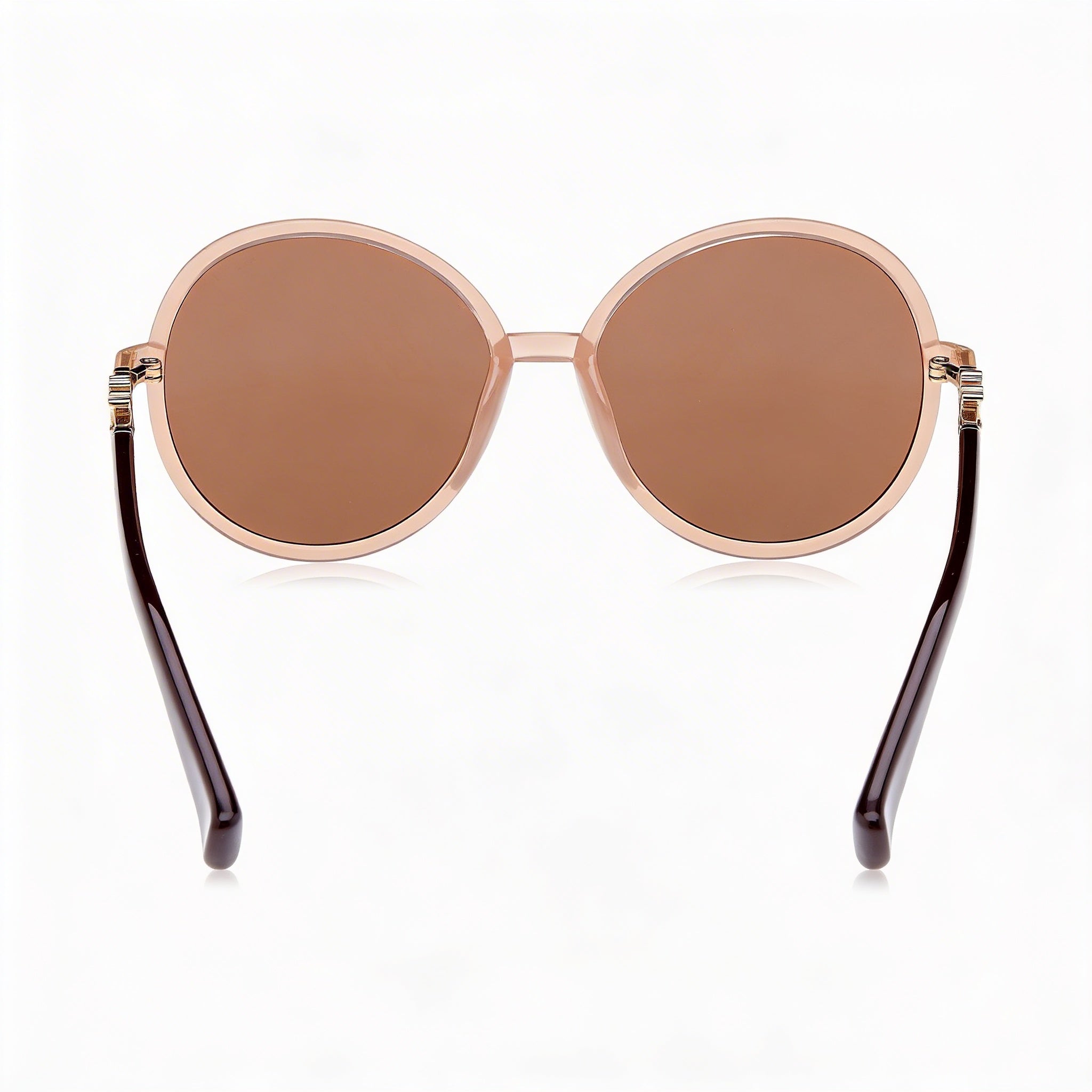 Gafas de sol MaxMara Modern para mujer con montura inyectada beige y lentes degradadas marrones 58-17-140, Photo 4