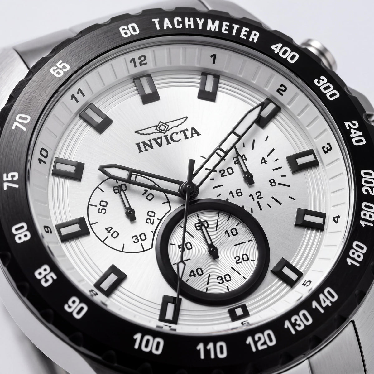 Invicta Men's Speedway 24211 Silver-Tone Stainless Steel Quartz Watch, 48mm, 100m Water Resistant, Photo 2