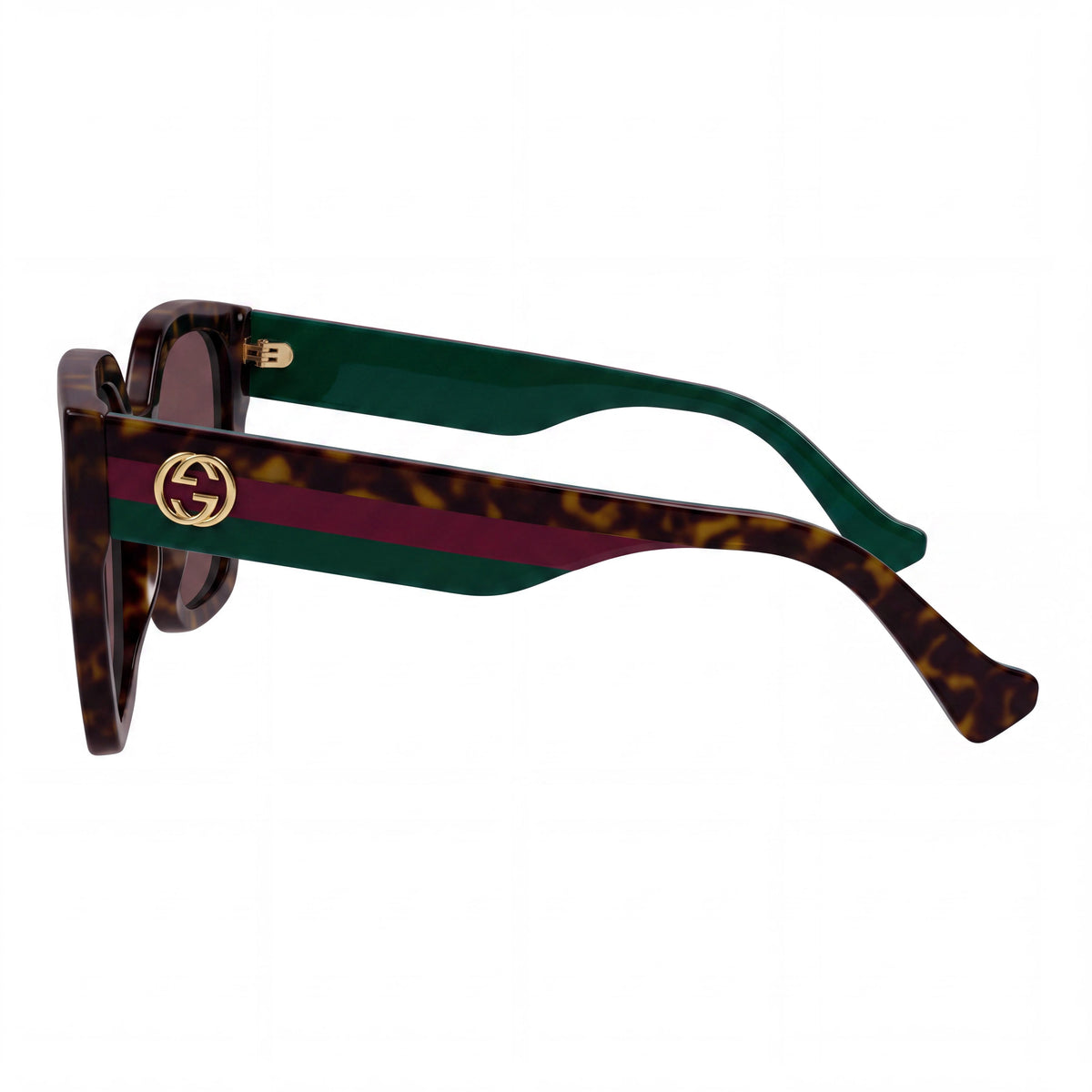 Gucci GG1300S 002 Women's Square Sunglasses, Recycled Acetate Havana Frame, Brown UV Protection Lenses, 55mm, Photo 3