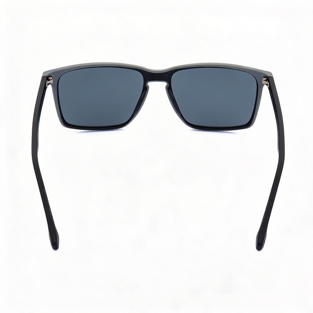Gafas de sol clásicas BOSS para mujer con montura de acetato negro, lentes no polarizadas degradadas con protección UV, varillas de 145 mm