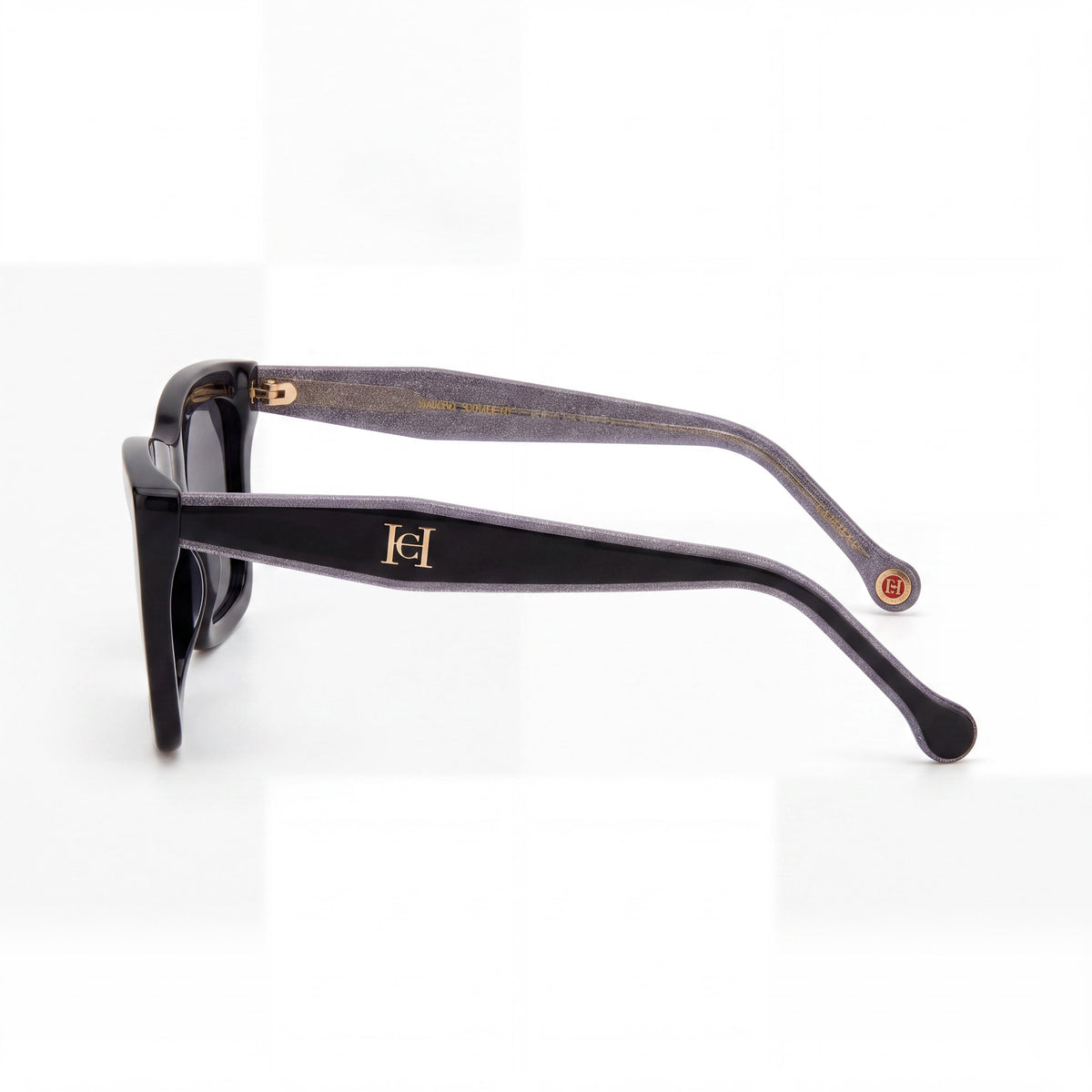 Gafas de Sol Carolina Herrera Modern para Mujer, Acetato Negro Plateado, No Polarizadas, 100% Protección UV, 53mm, Photo 3