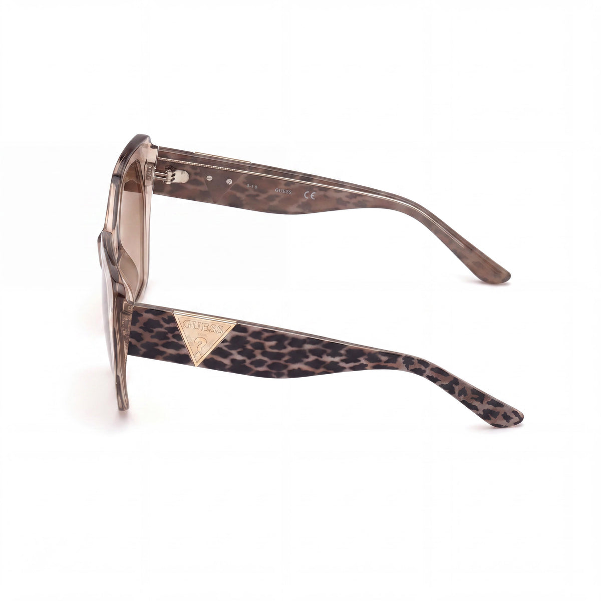 GUESS GU7741 Women's Shiny Beige Injected Plastic Frame Gradient Brown Mirror UV Protection Sunglasses 57mm, Photo 3