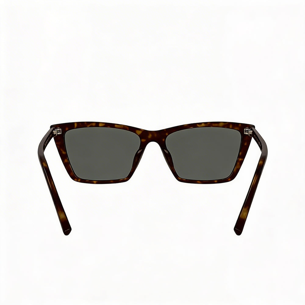 Saint Laurent Women's Havana Grey Beige Frame Polarized Silver Lenses with UV Protection 54mm
