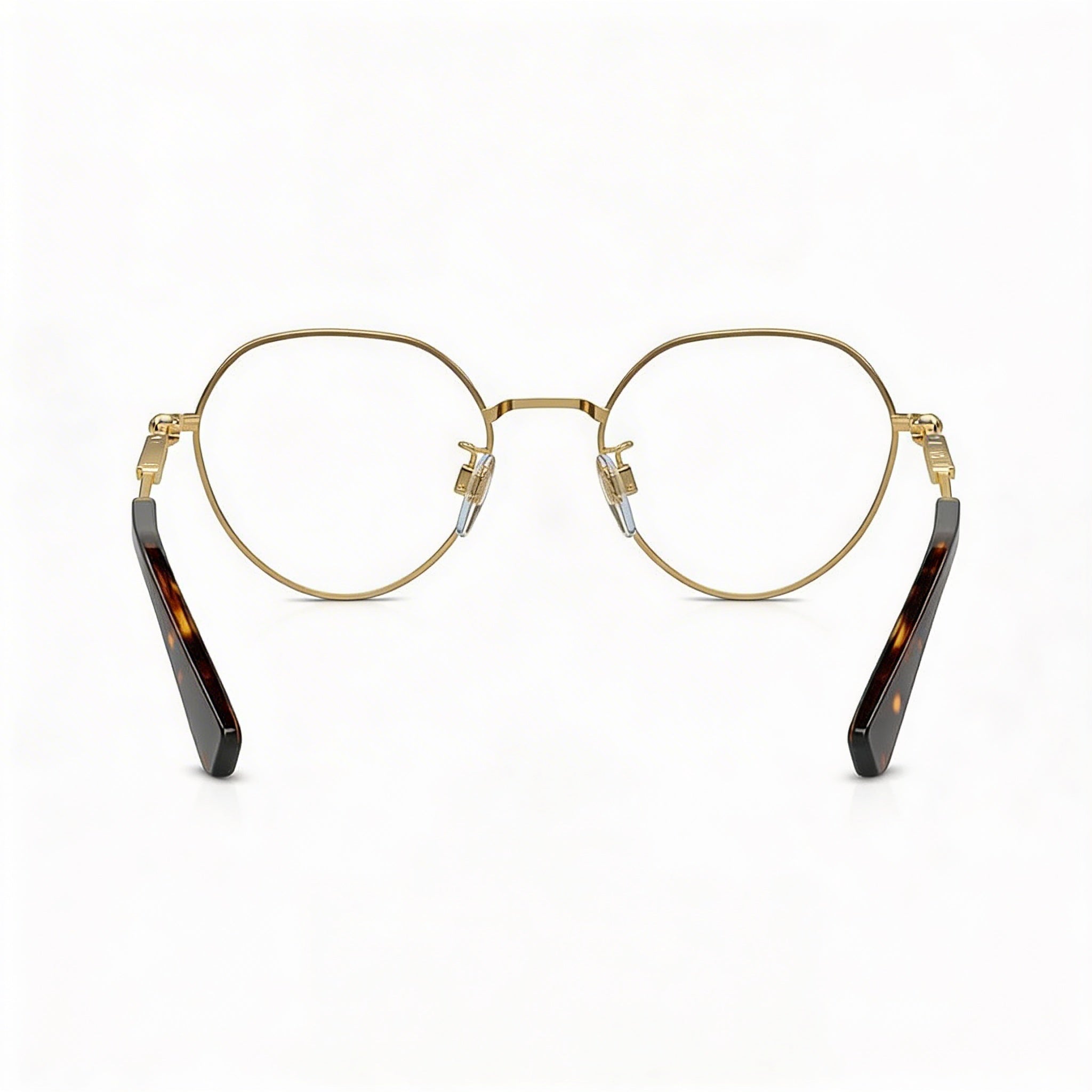 BURBERRY BE1388D Men's Asian Fit Brown Metal Frame Eyeglasses with Spherical Hinges and Engraved Temples 51mm, Photo 3