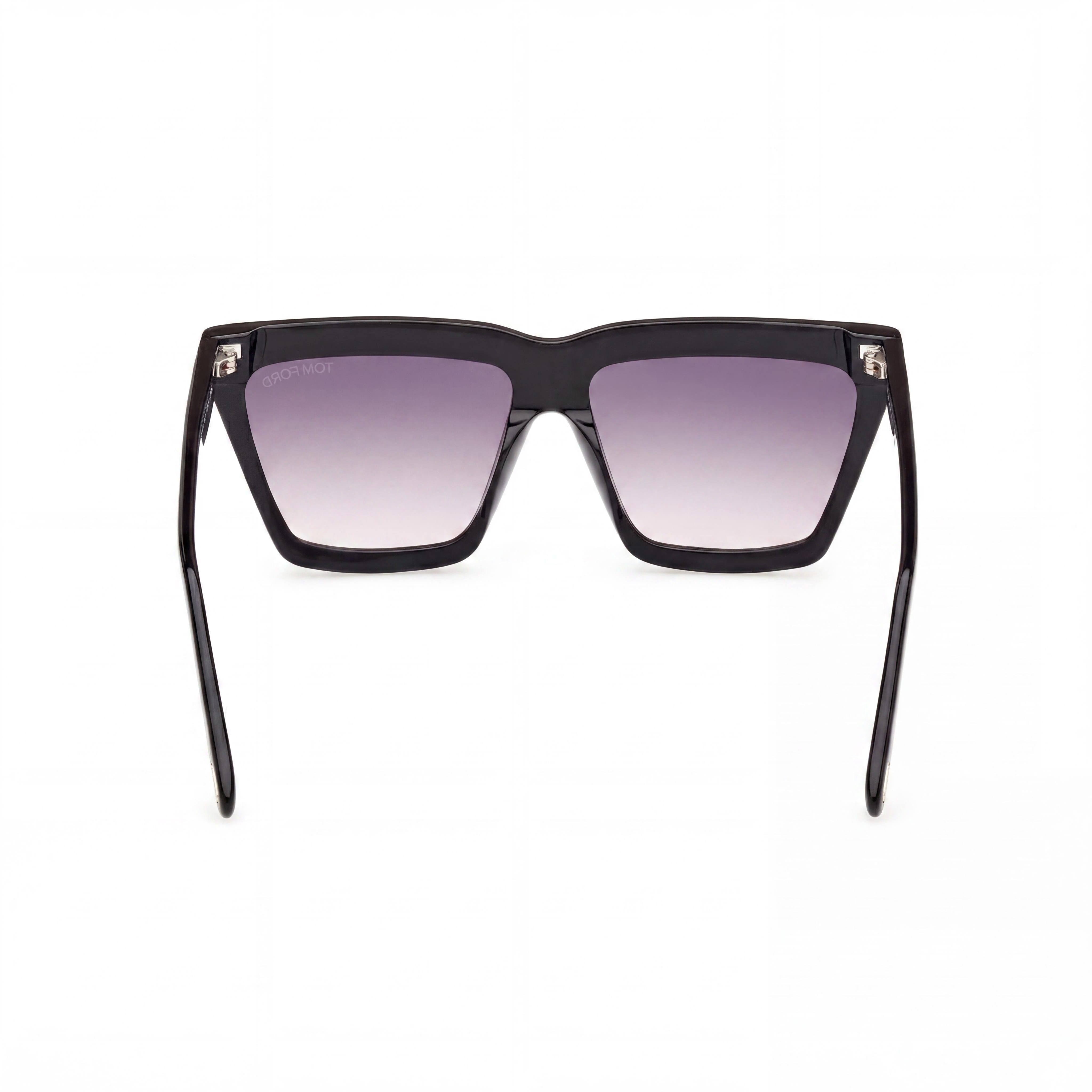 Gafas de sol Tom Ford Eden para mujer, montura de plástico brillante negra, lentes ahumadas degradadas con protección UV, 56 mm, Photo 4