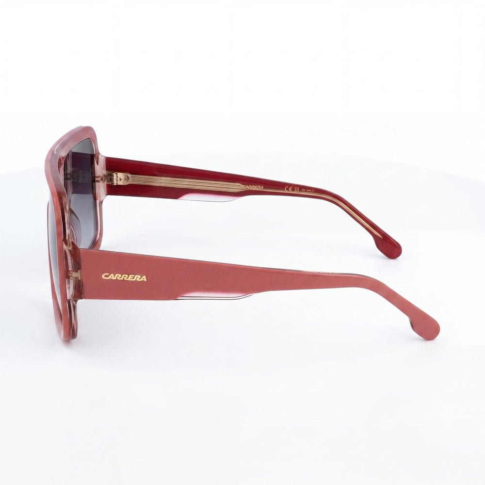Gafas de sol Carrera Flaglab 14 para hombre, acetato, rosa, beige, gris oscuro, sombreado, policarbonato, no polarizadas, protección UV, 62 mm