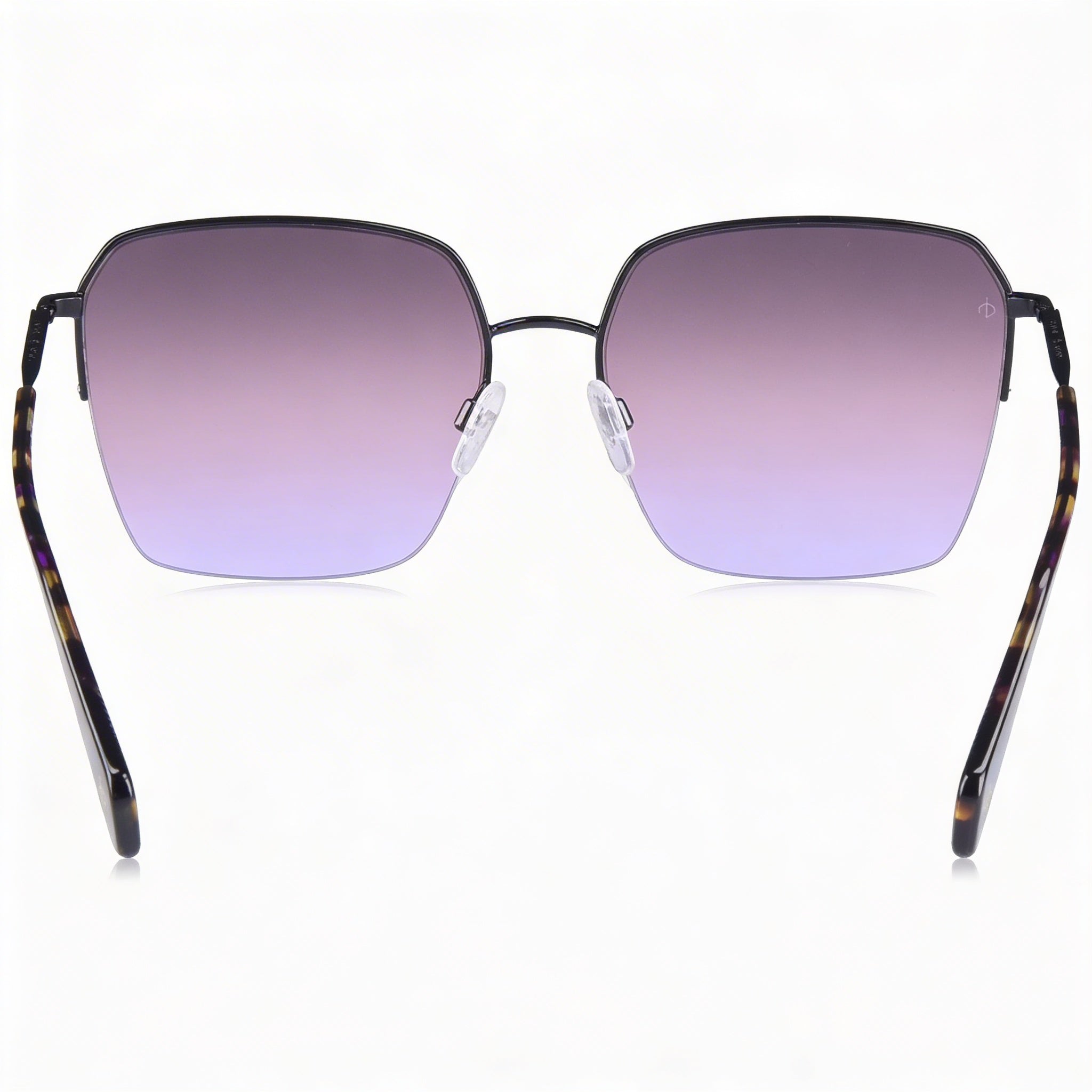 Gafas Rag & Bone Modern para mujer, montura de acero inoxidable negro con lentes marrones no polarizadas de 58 mm, Photo 3