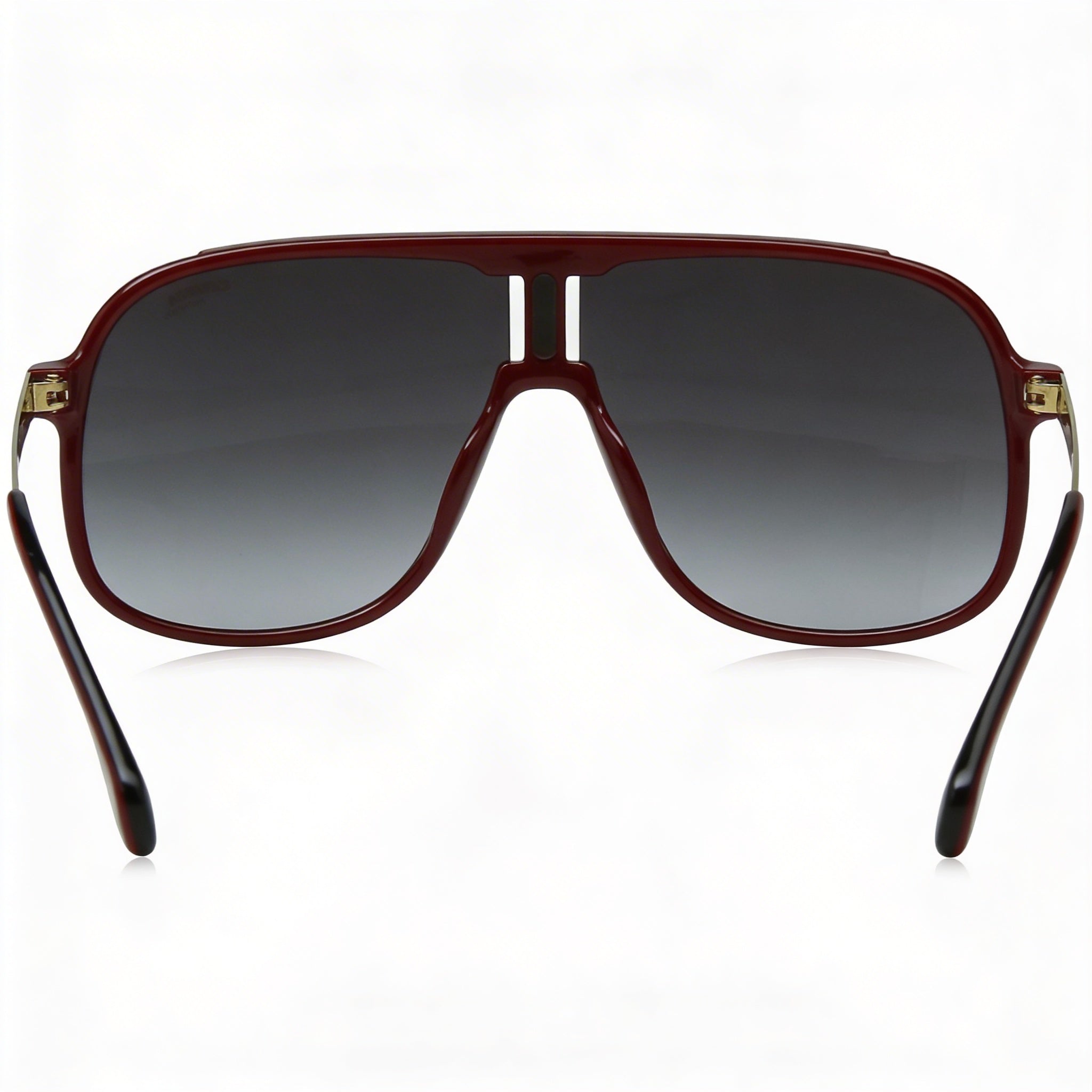 Carrera Wayfarers Unisex Gold, Red Plastic 62mm Sunglasses with Gradient Grey UV Protection Anti-Reflective Lenses, Photo 4