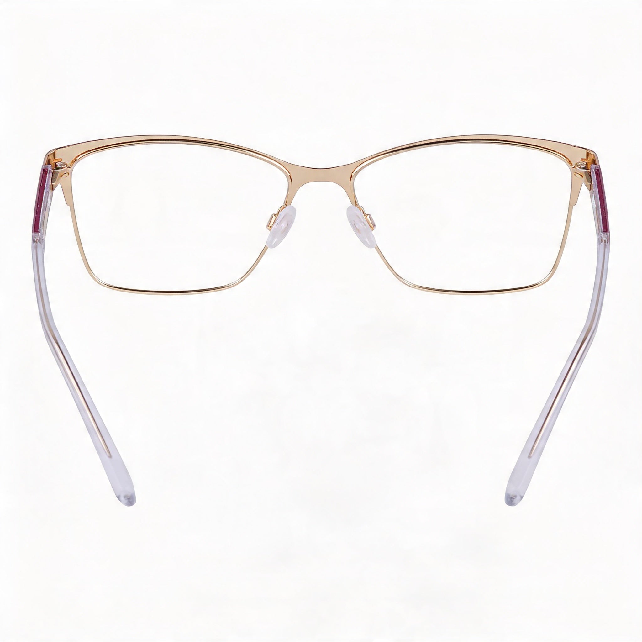 DKNY DK3008 Gafas de sol clásicas para mujer, montura de acetato color ciruela y oro, lentes de policarbonato, 53 mm, Photo 3