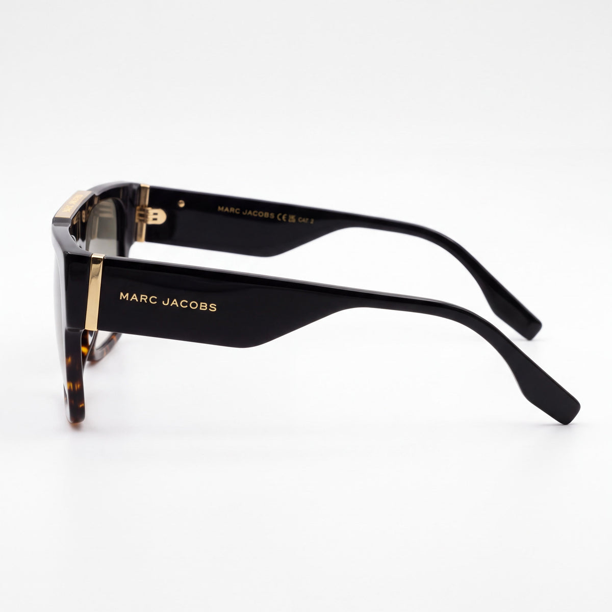 Marc Jacobs MARC 757/S Gafas de sol rectangulares para hombre de acetato negro mate Lentes grises Protección UV 54 mm, Photo 2