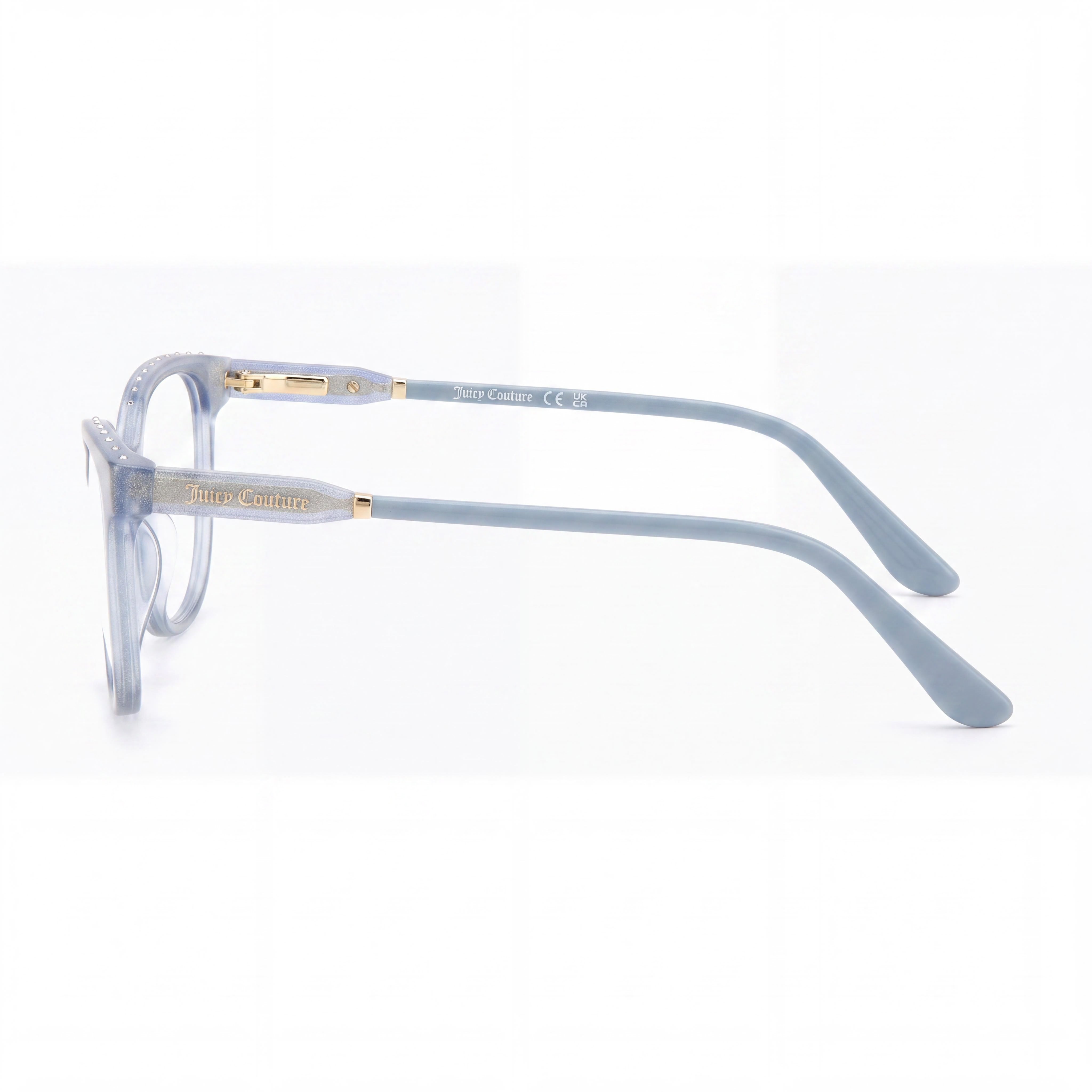 Juicy Couture Ju 252 Unisex Blue Plastic Frame Clear Polycarbonate Non- Eyeglasses 54-16-140, Photo 2