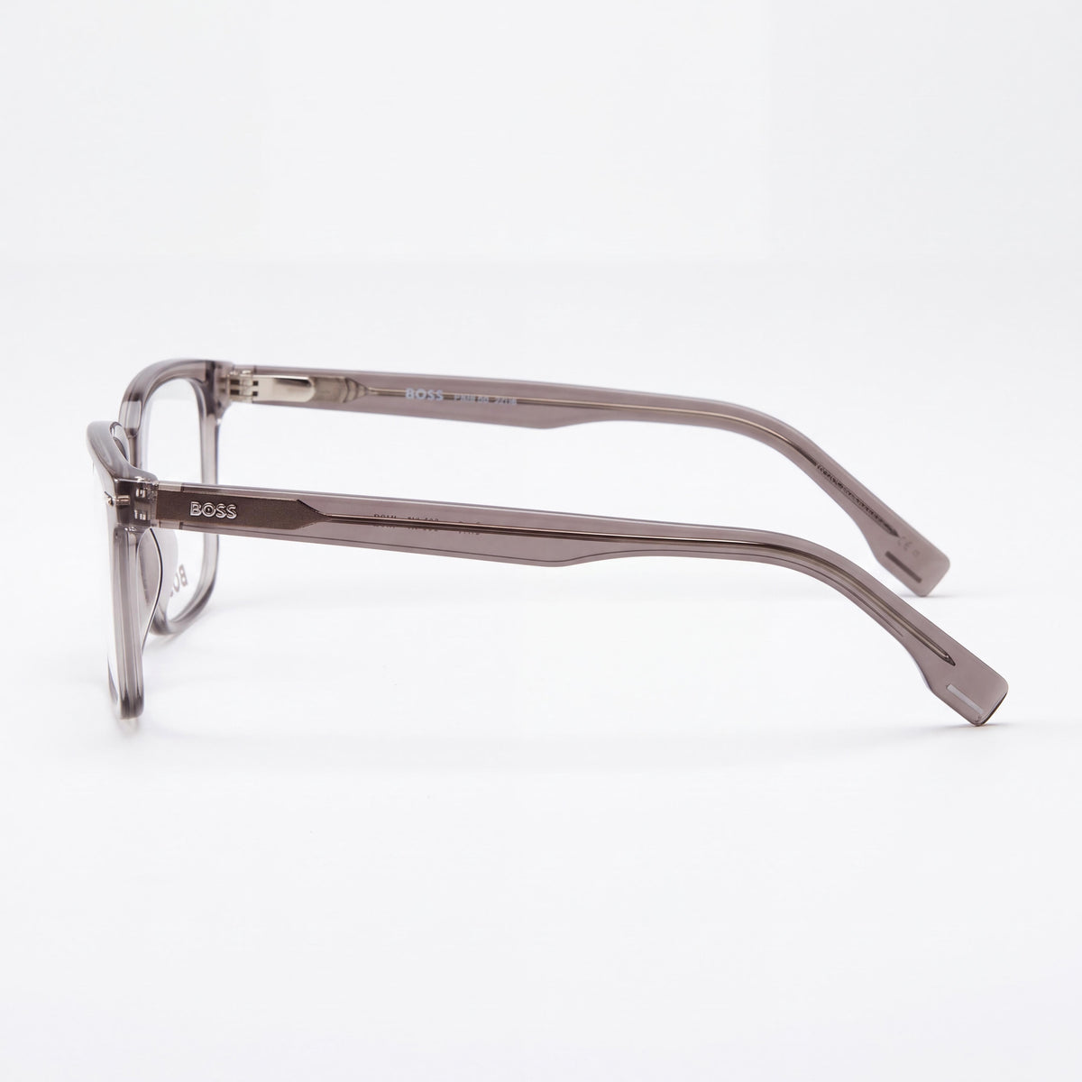 BOSS Audio Systems Modern Men's Transparent Brown Acetate 55mm Eyewear, Photo 3