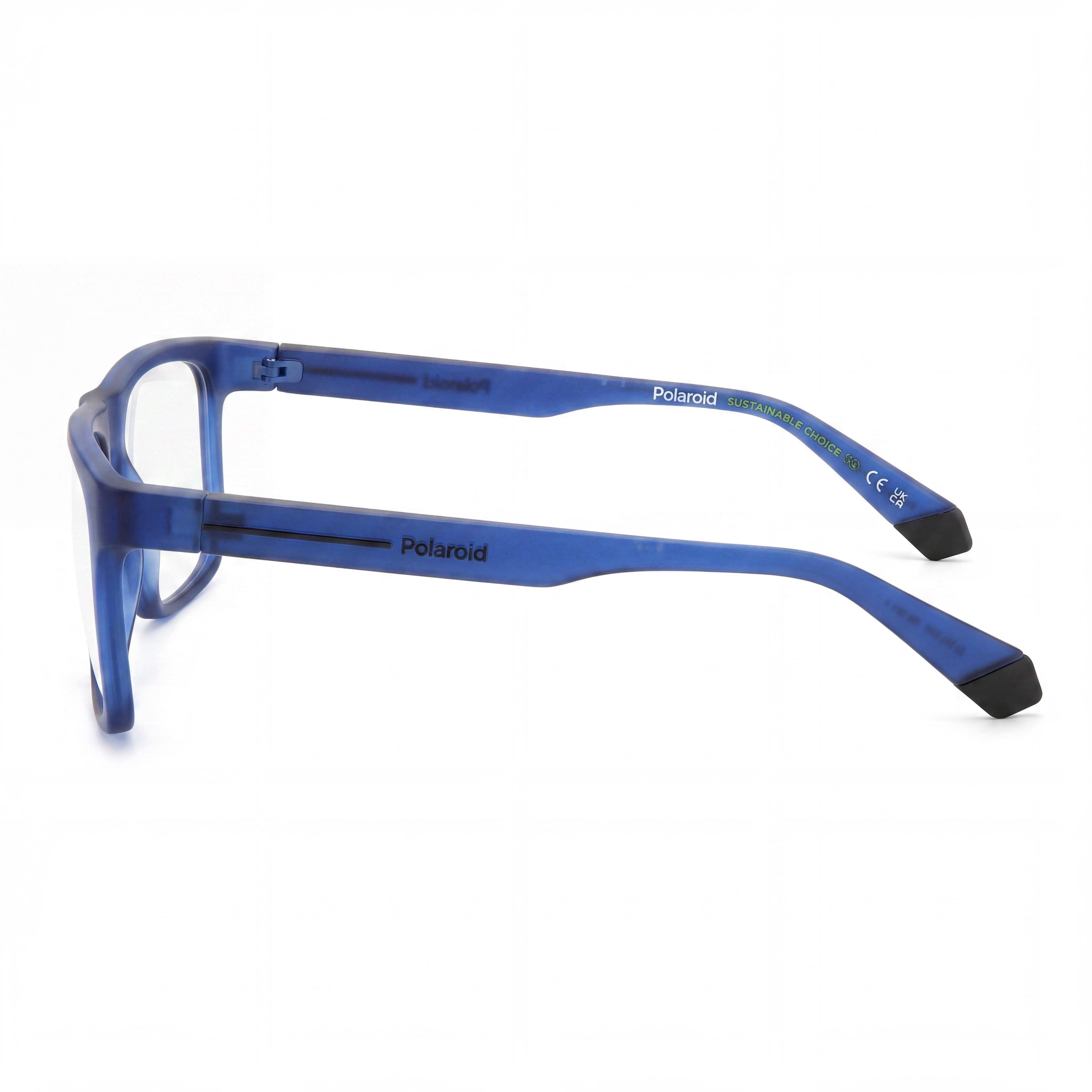 Polaroid Casual Men's Matte Blue Eco Polyamide Frame Non-Polarized Plastic Lens Sunglasses 56-16-140mm, Photo 2