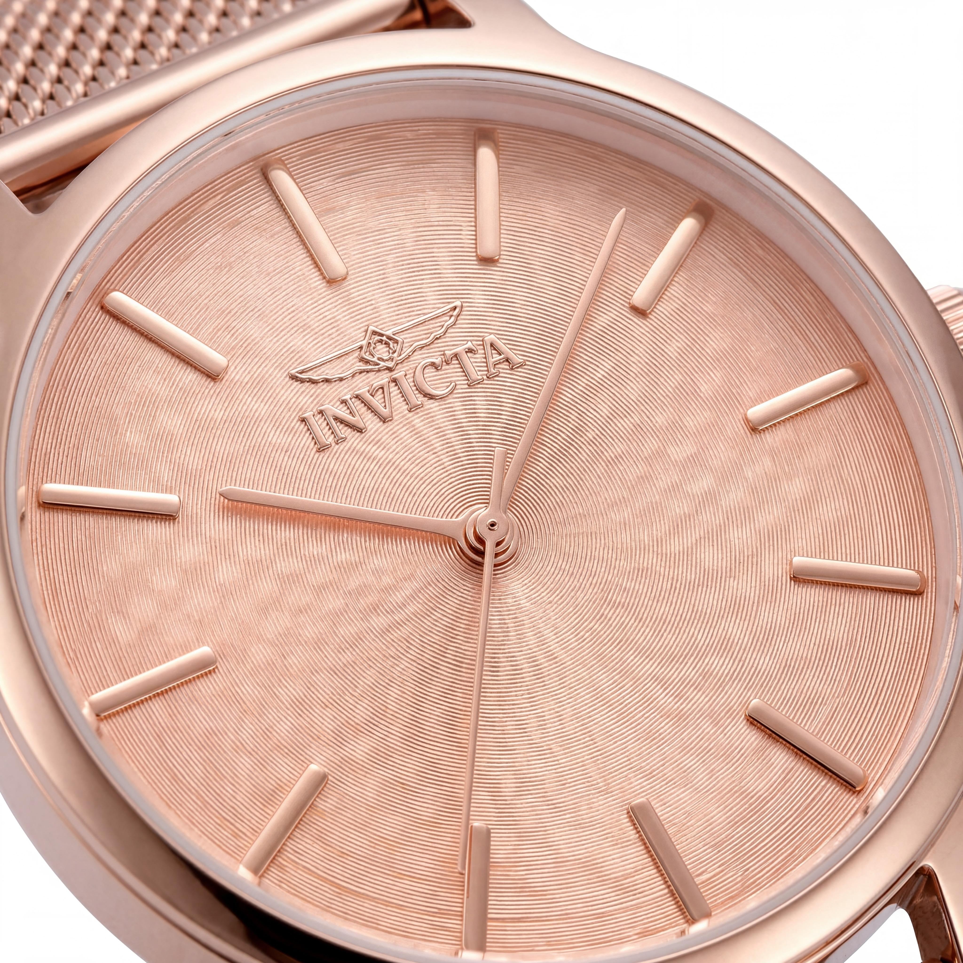 Invicta Wildflower Women's Quartz Wrist Watch, 38mm Stainless Steel Bracelet, Rose Gold Dial, Photo 2