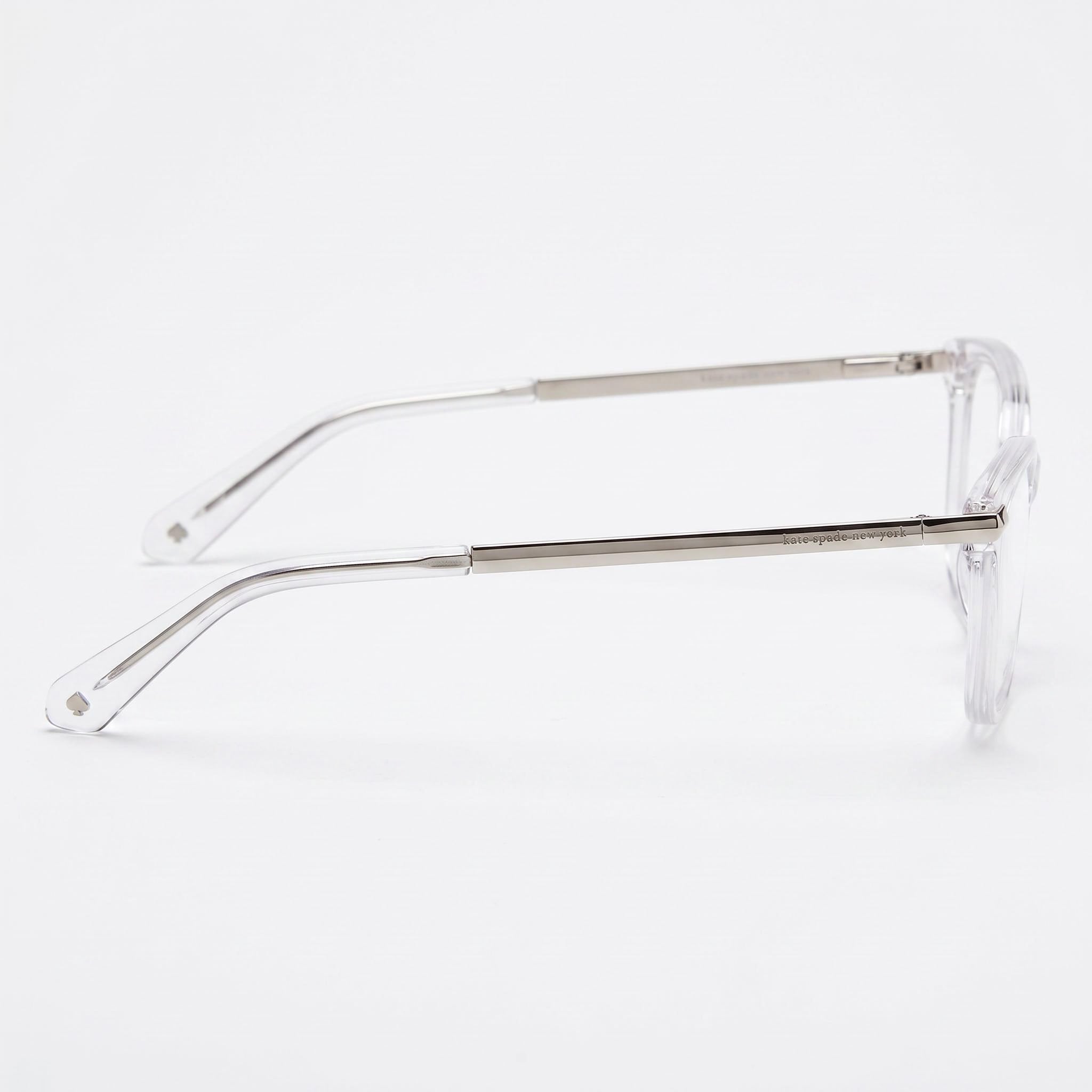 kate spade new york Vicenza Women's Eyeglasses with Clear Square Full Rim Acetate Frame, 51mm Lens Width, Photo 3