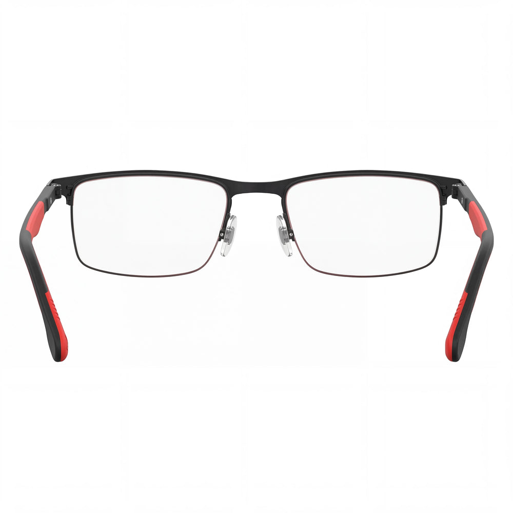 Carrera Fashion 8843 Glasses Unisex Rectangular Semi-Rimless Alloy Steel Eyeglasses Matt Black 56-19-145