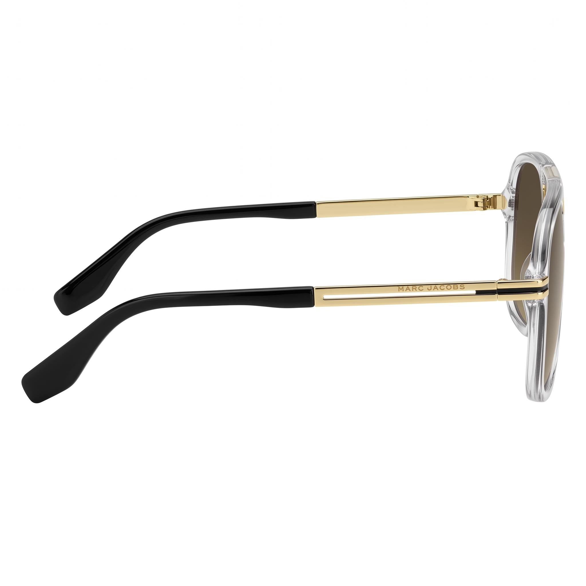 Marc Jacobs MARC 415/S Classic Men's Acetate UV Protection Sunglasses, Crystal Brown Shaded Frame, Crystal Black Lenses, 56-16-145, Photo 3