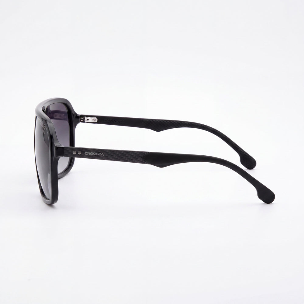 Carrera CARRERA 8035/S Gafas de sol de poliamida negras Navigator para hombre, lentes de protección UV no polarizadas de color gris oscuro de 61 mm