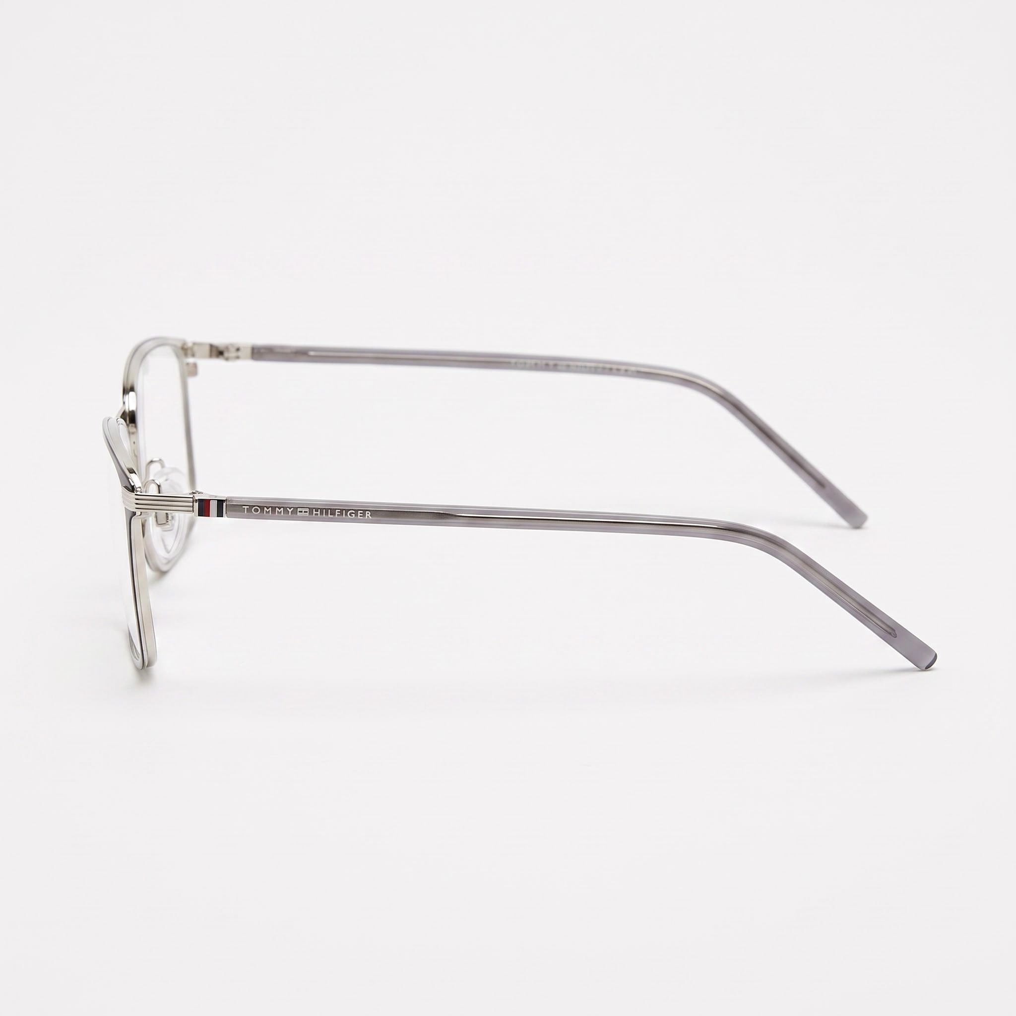 Tommy Hilfiger Modern Unisex Black Palladium Alloy Steel Frame Eyeglasses with Polycarbonate Lenses 54mm, Photo 2