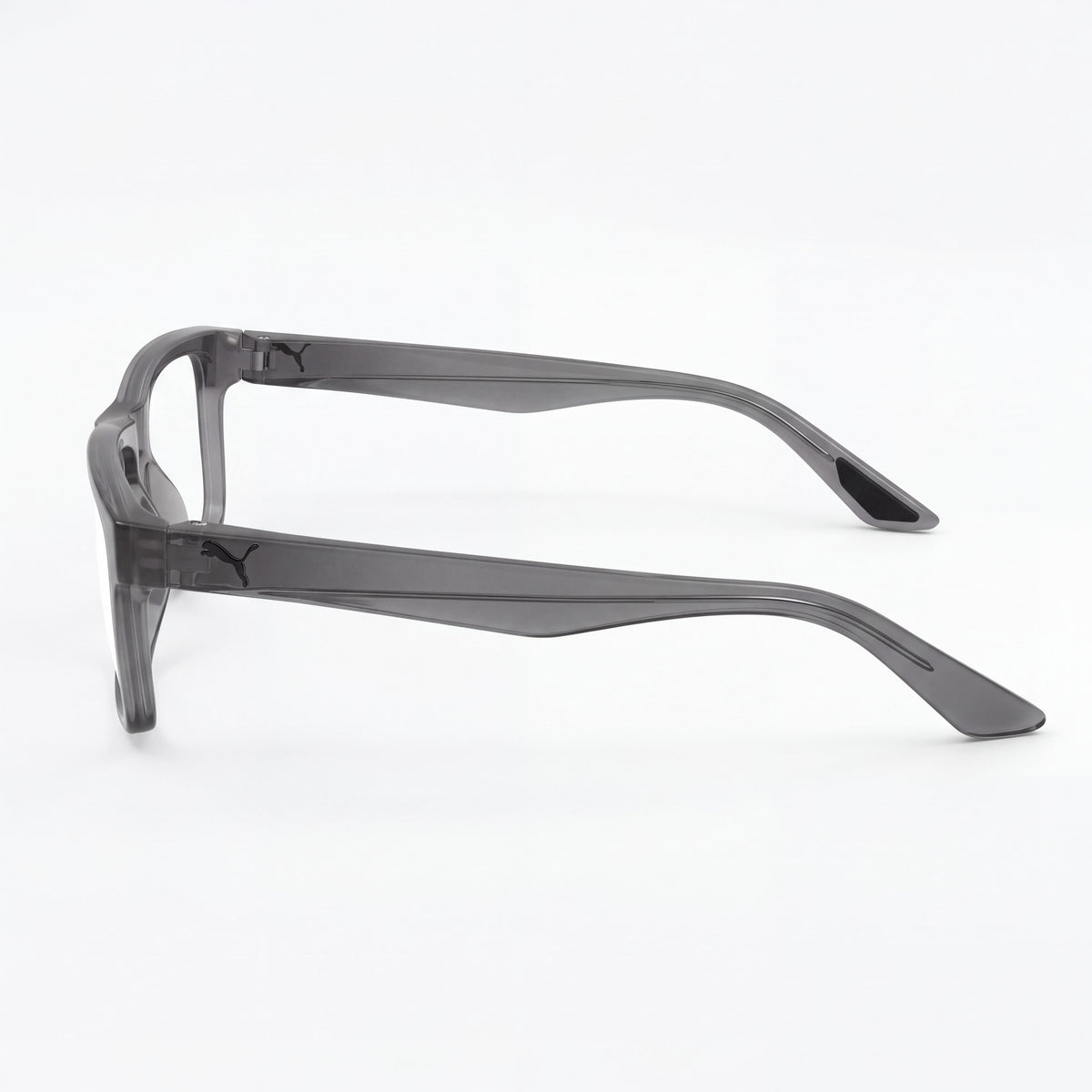 PUMA Pu0444o Unisex Classic Grey Transparent Injection Frame Polycarbonate Lens Eyeglasses 56mm, Photo 2