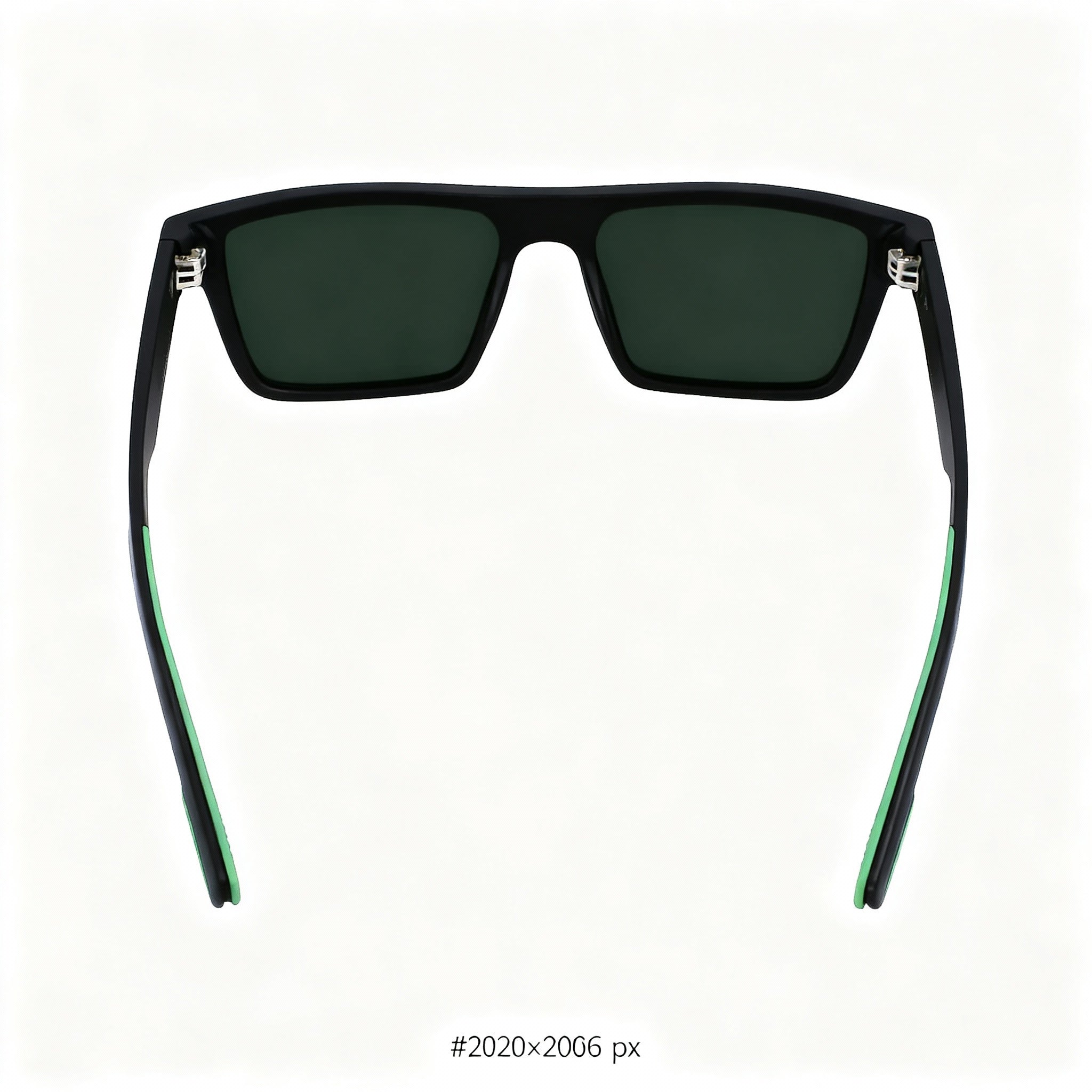 Lacoste Modern Men’s Matte Black Green Plastic UV Protection Non-Polarized 55mm Sunglasses, Photo 3
