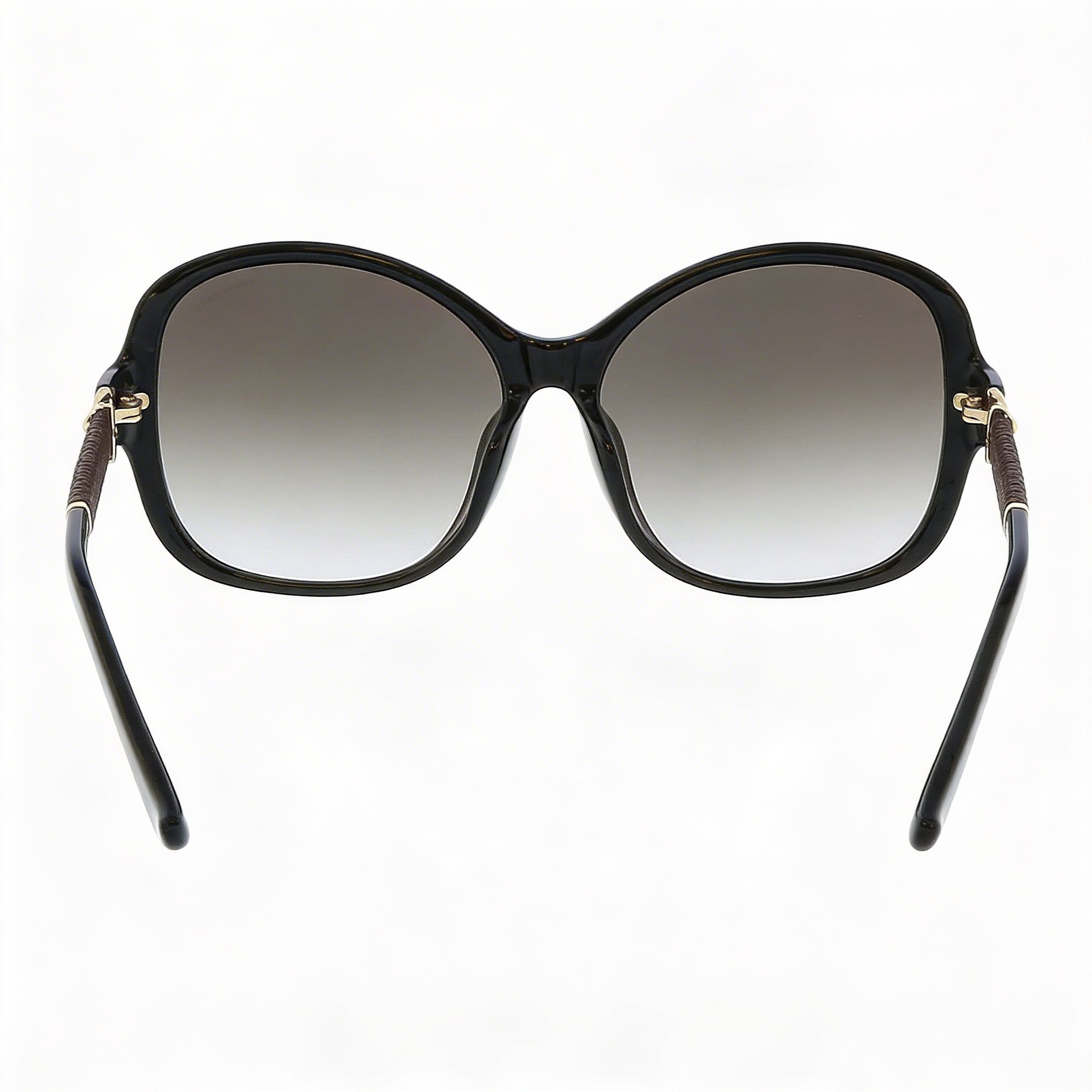 Gafas de sol Ferragamo Oval Gradiente Negro Gris de Mujer con Montura de Plástico Negro Gris Gradiente, Lente de Gradiente Gris, Protección UV, 59mm, Photo 4