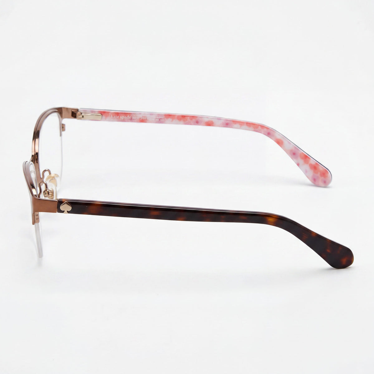 kate spade new york Adalina Gafas para mujer semitransparentes de ojo de gato de acero inoxidable, armazones color marrón mate 53 mm, Photo 2