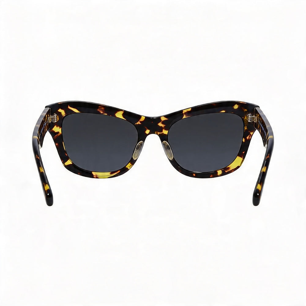 BURBERRY Classic Unisex Tortoise Acetate Dark Grey Lens UV Protection Sunglasses 51mm