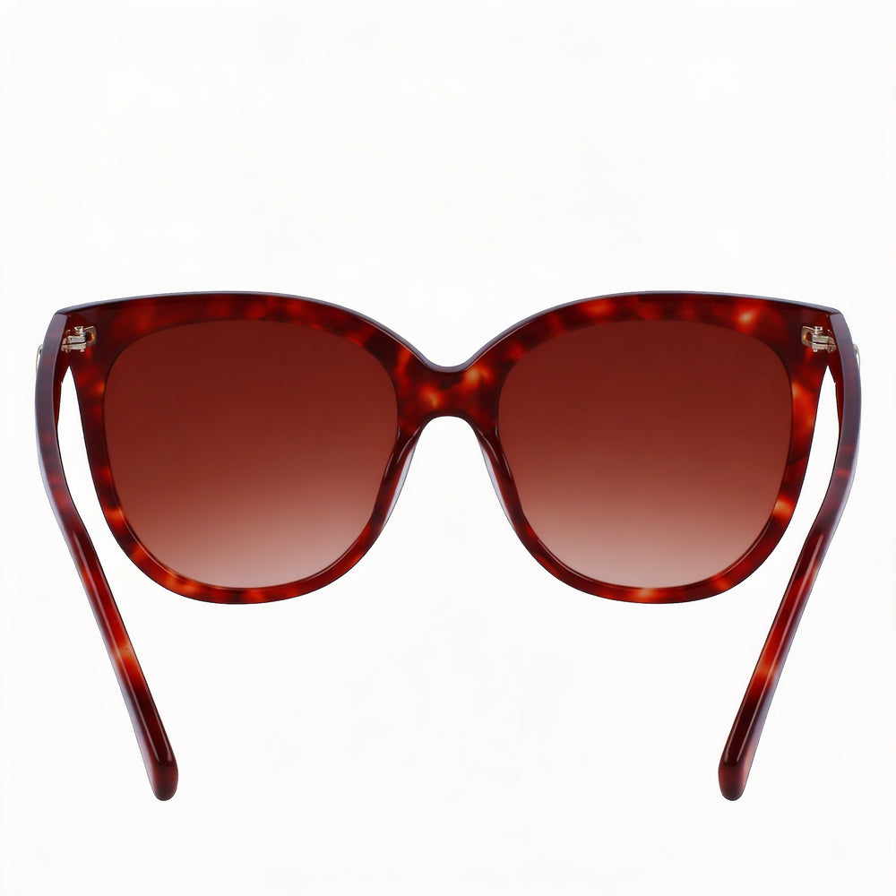 Gafas de sol Longchamp Modern para mujer, de aleación de acero color rojo Havana, con protección UV y lentes de 54 mm de ancho