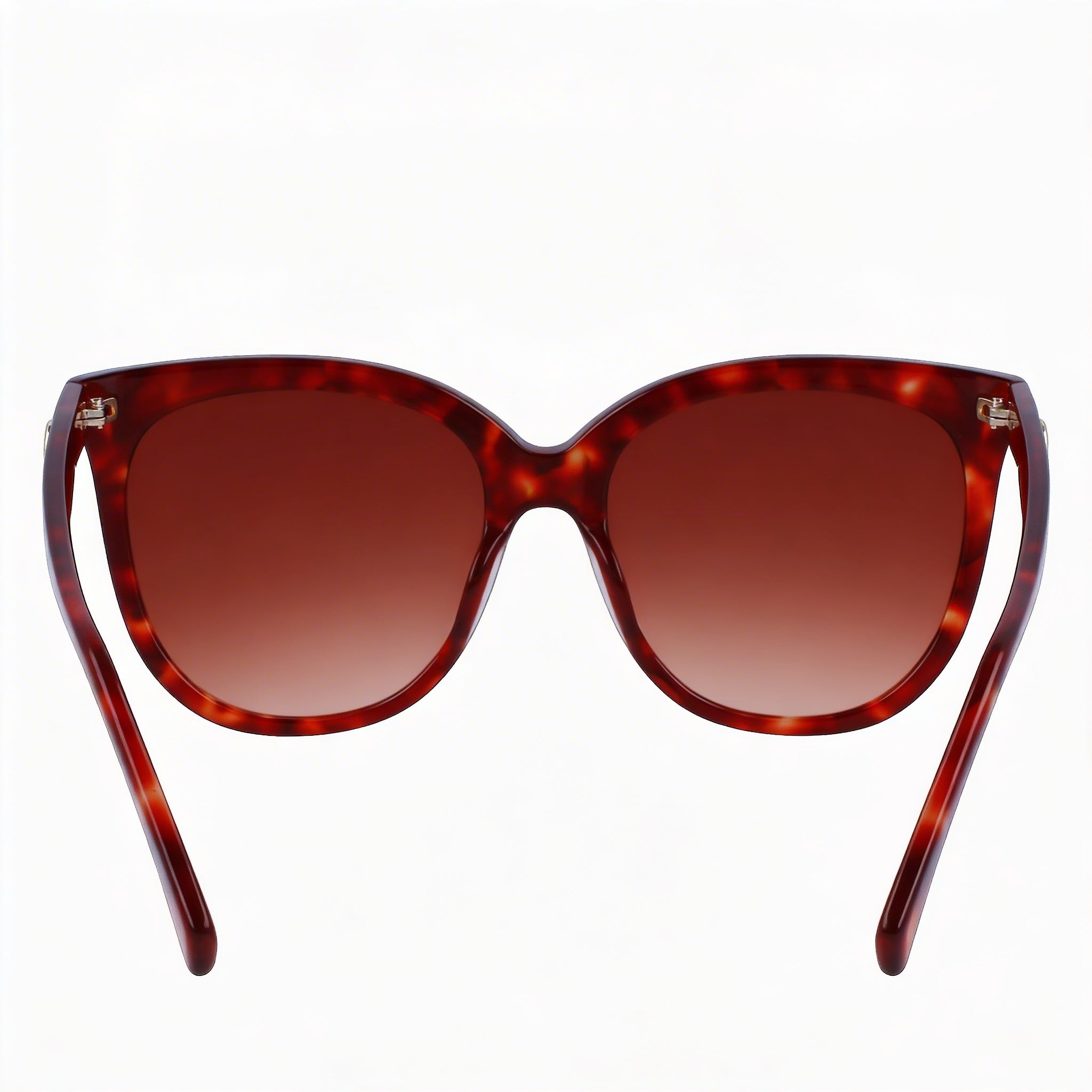 Longchamp Modern Women's Red Havana Alloy Steel UV Protected Sunglasses with 54mm Lens Width, Photo 3