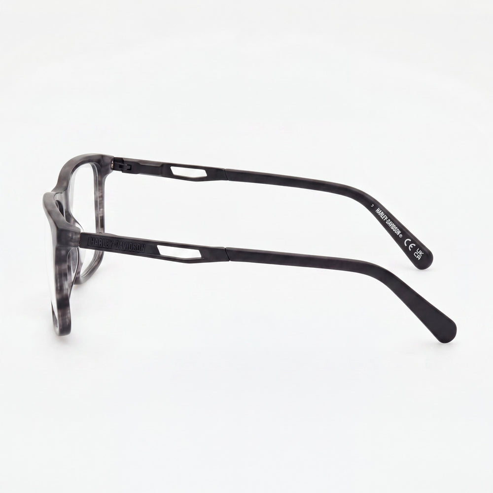 Harley-Davidson HD50025 Grey Rectangle Eyeglasses for Men, Plastic