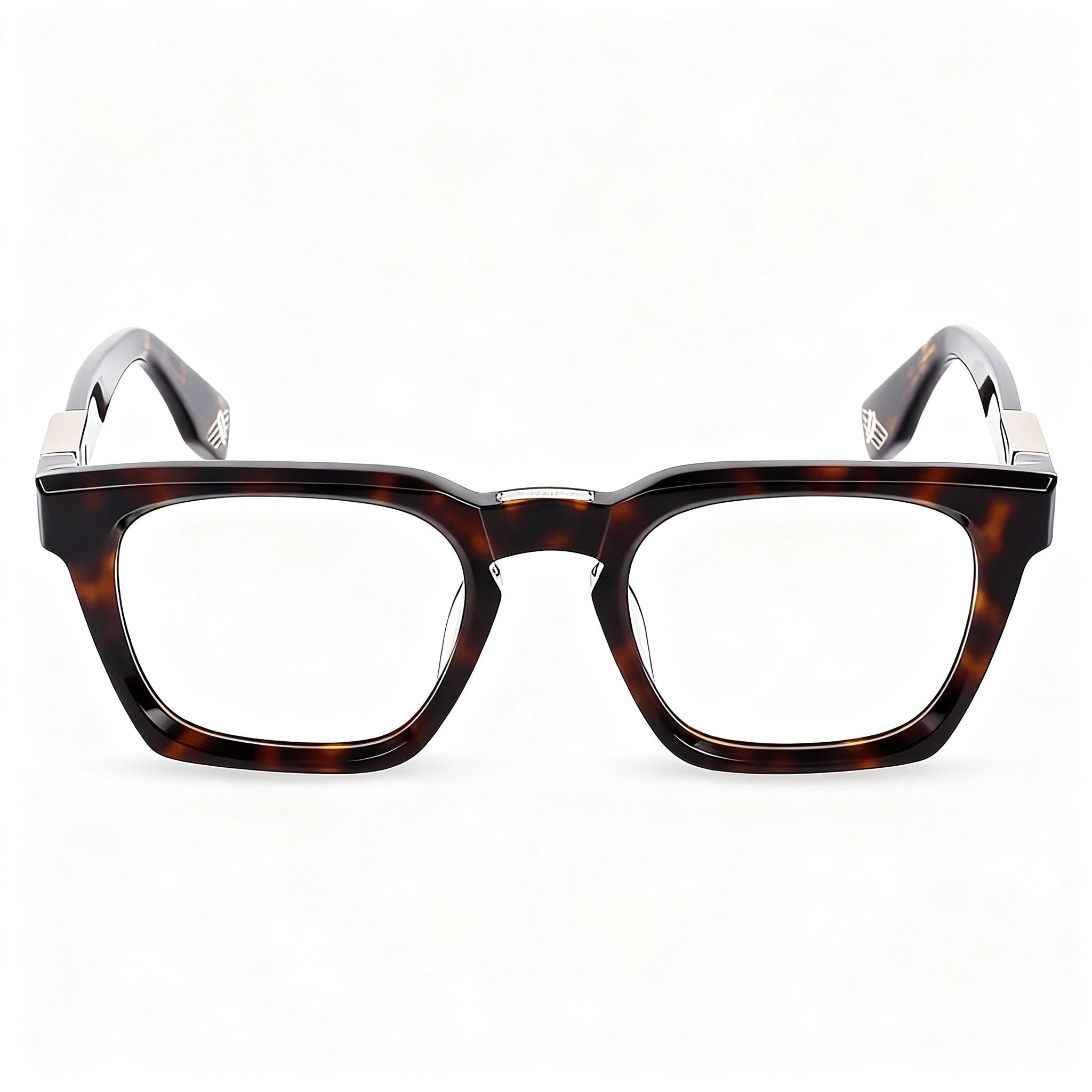 Police Casual Men's Acetate Full Rim Optical Eyeglasses Frame with Shiny Black Finish, 51mm Lens Width, Photo 4