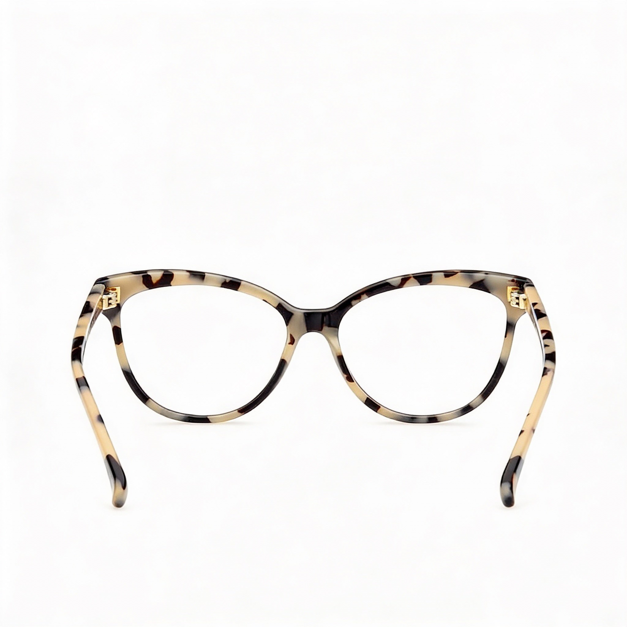 MaxMara Women's Casual Black Plastic Frame Eyeglasses featuring Transparent Plastic Lenses 54-15-140, Photo 4