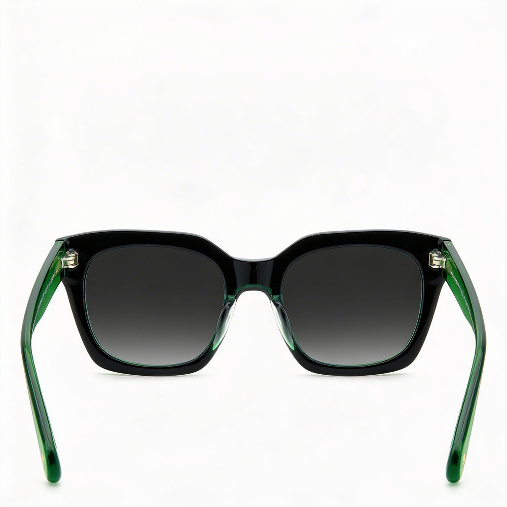 Gafas de sol Kate Spade New York Seasonal para mujer, de acetato, en negro, verde y gris, sin polarizar, con montura gris oscuro y sombreado, 50 mm