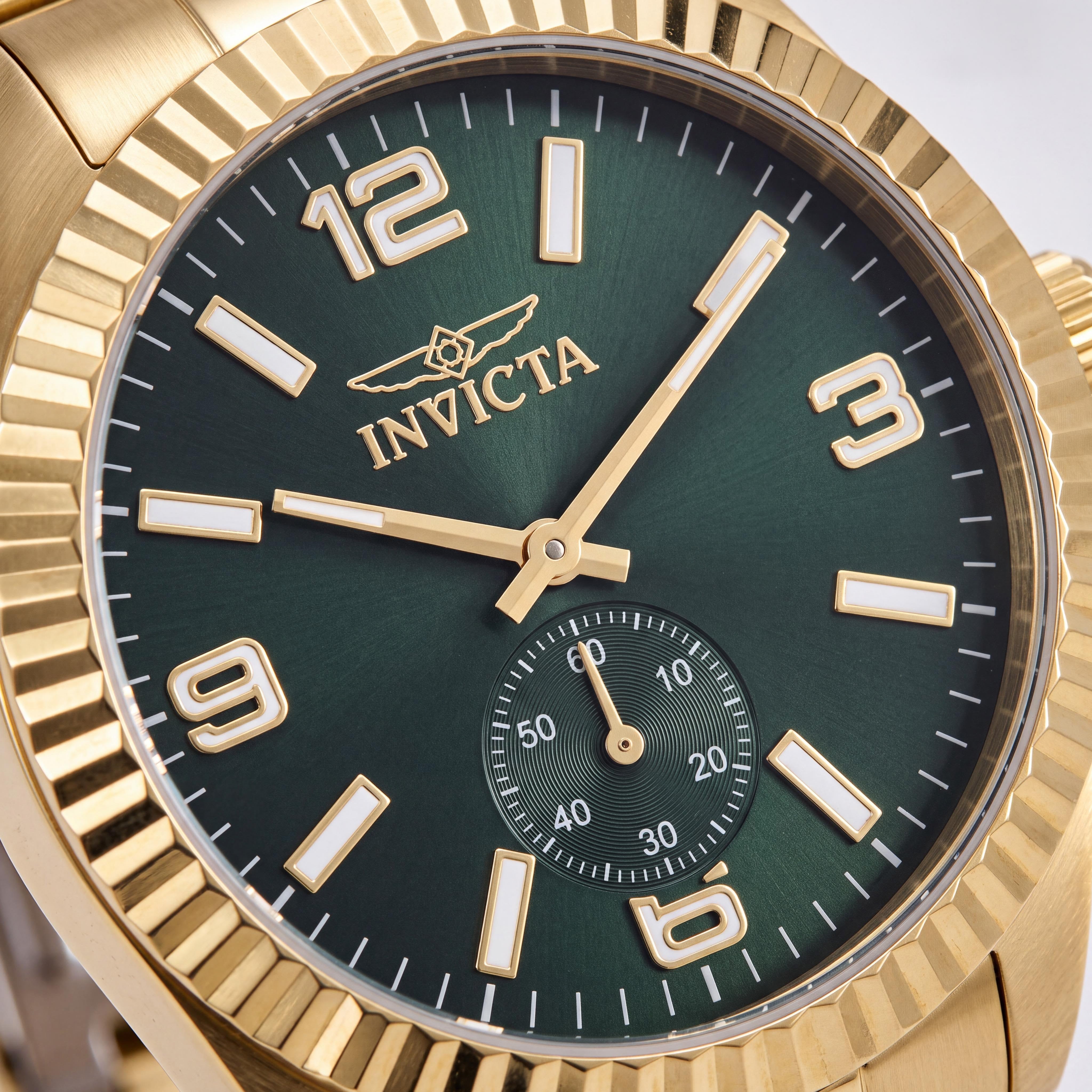 Reloj de pulsera Invicta Specialty 49390 de cuarzo para hombre, de acero inoxidable, esfera verde, 43 mm, Photo 2