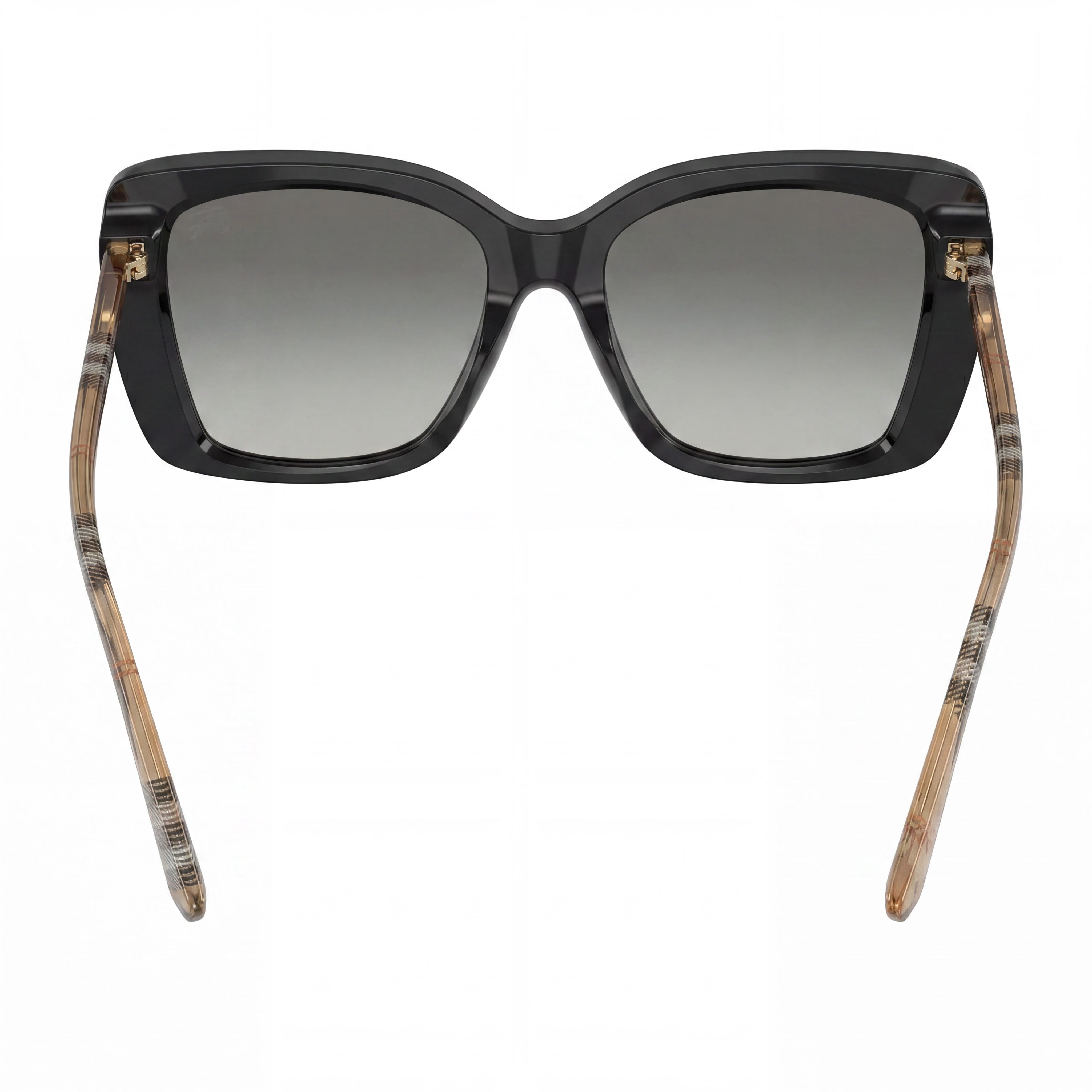 Gafas de sol informales BURBERRY para mujer con montura de acetato negro y lentes degradadas grises de 54 mm, Photo 4